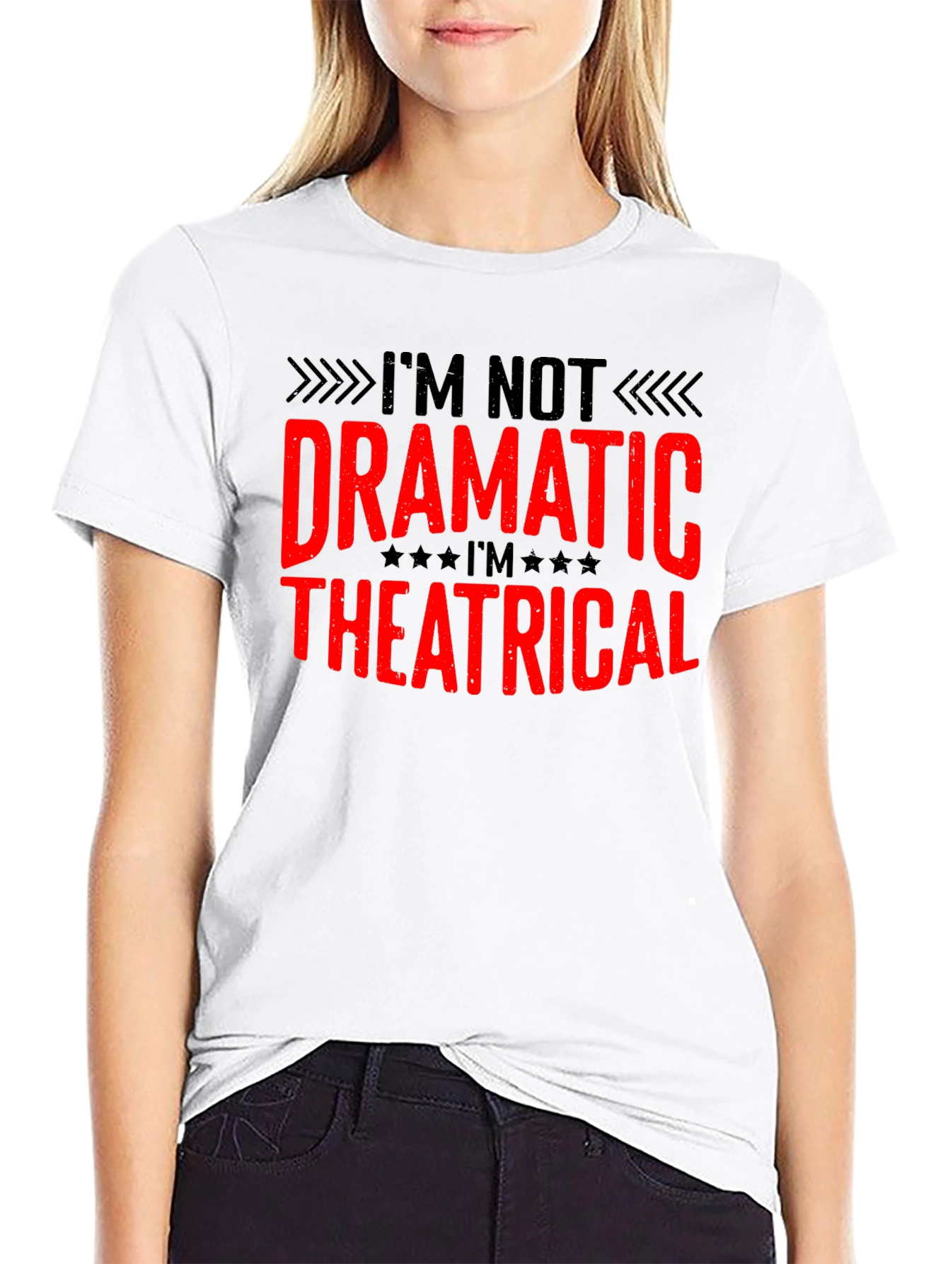 Black Dramatic Theatrical Funny Novelty T-Shirt view 9