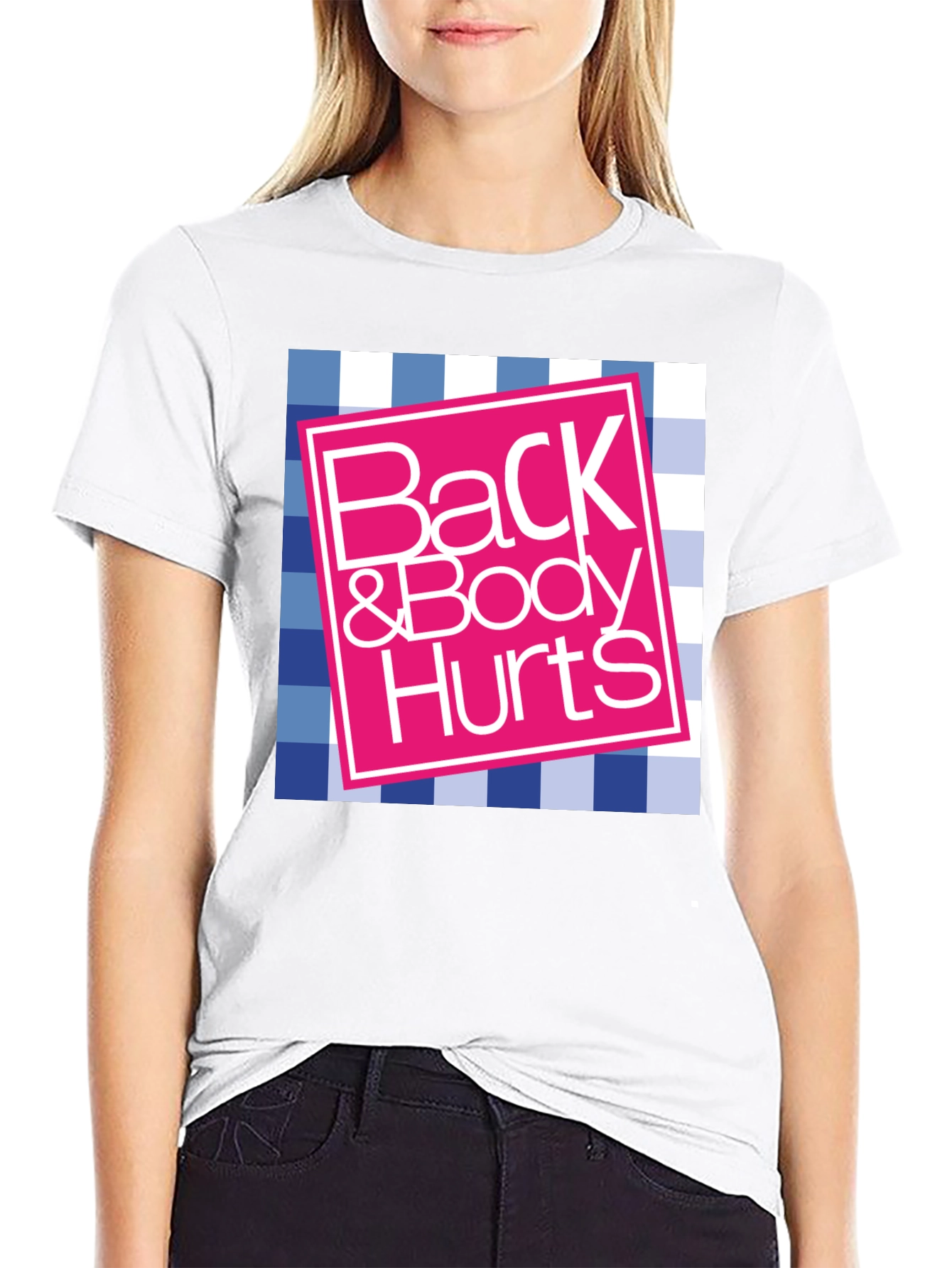 Black Back & Body Hurts Graphic Tee view 9