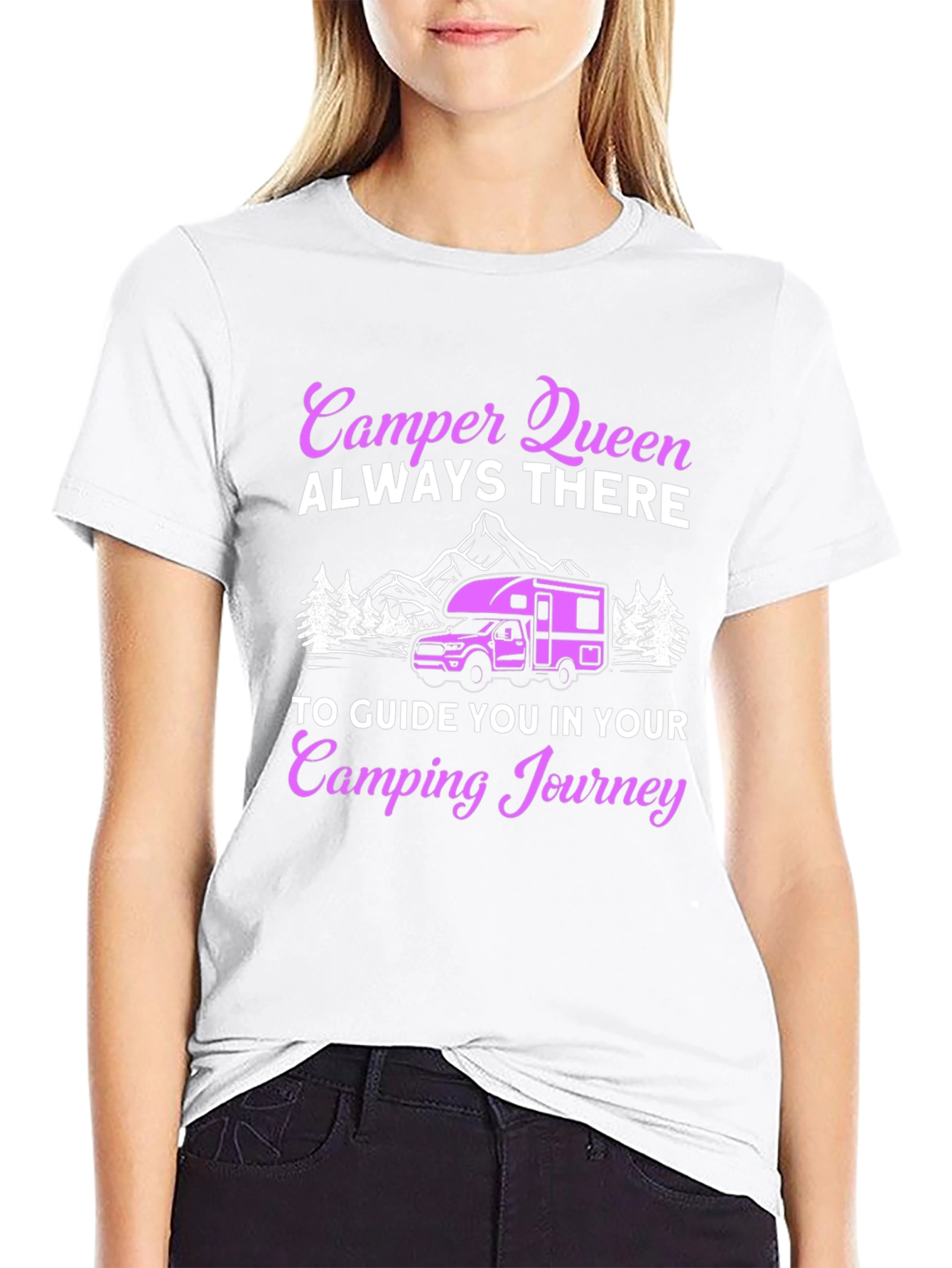 Camper Queen T-Shirt Camping Journey Guide RV Life - 9
