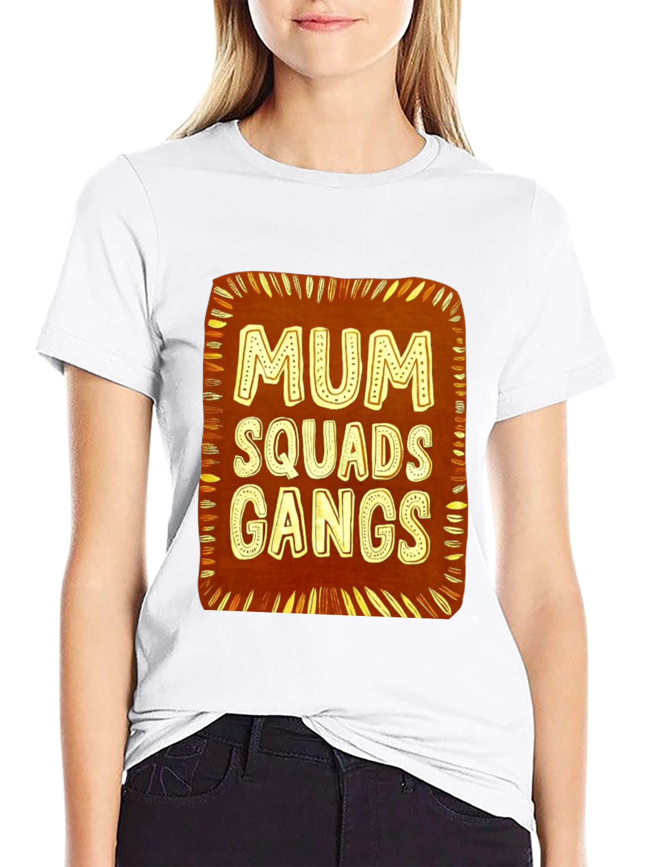 Black Mum Squads Gangs Graphic Tee - Unisex view 9