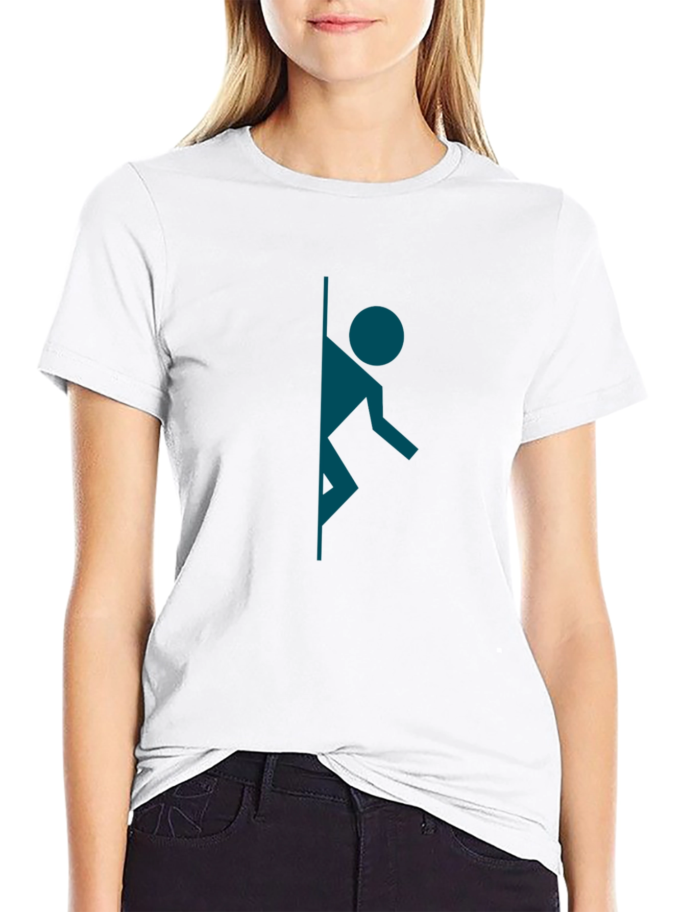 Black Portal Stick Figure Graphic Tee - Black Cotton Blend view 9