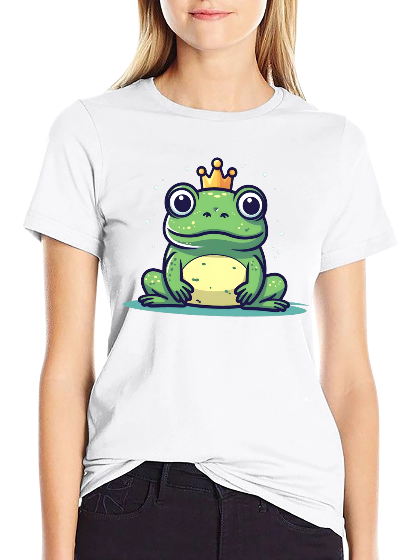 Black Frog Prince T-Shirt - Funny Cartoon Tee view 9