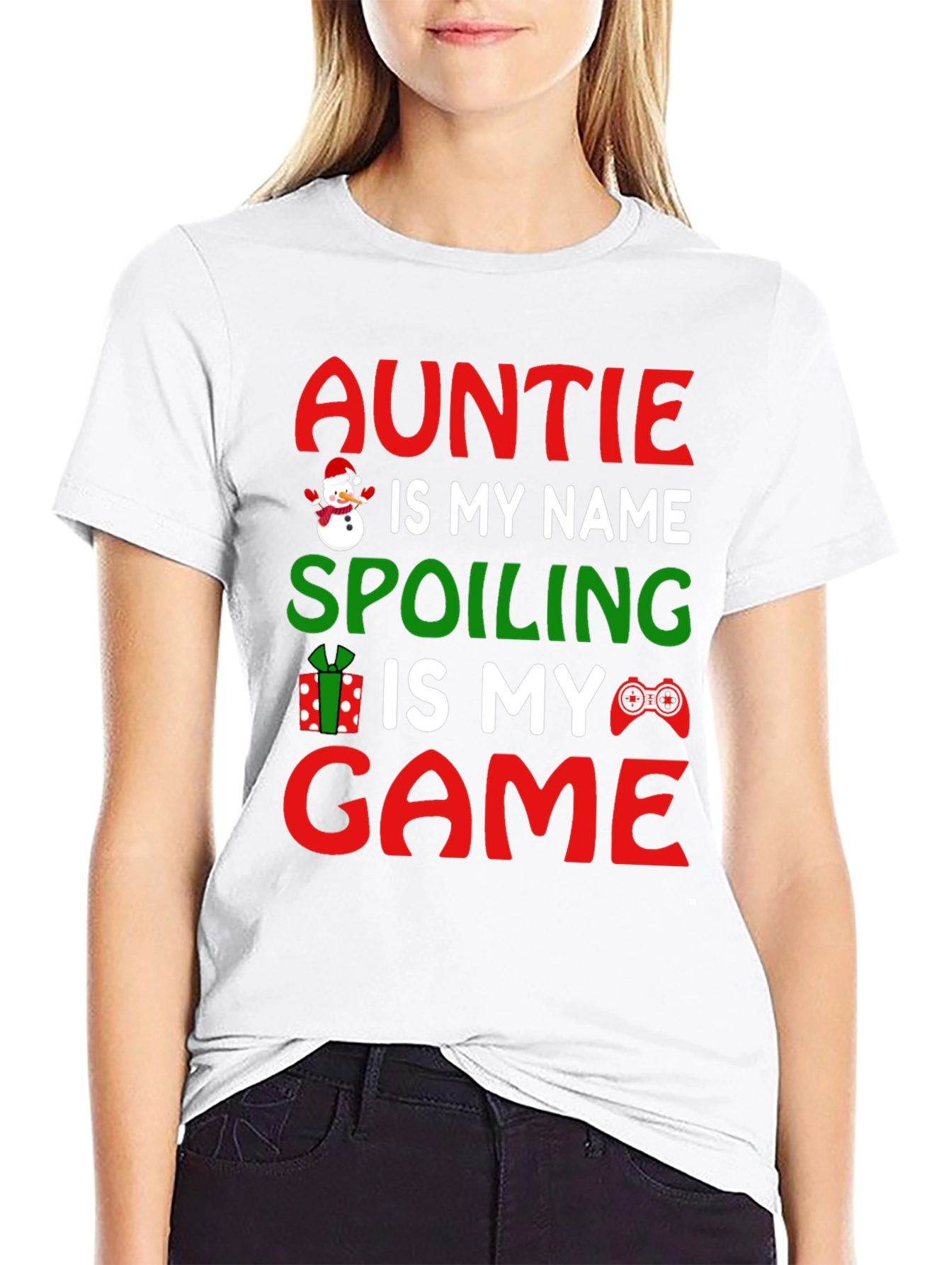 Black Auntie Spoiling Game T-Shirt view 9