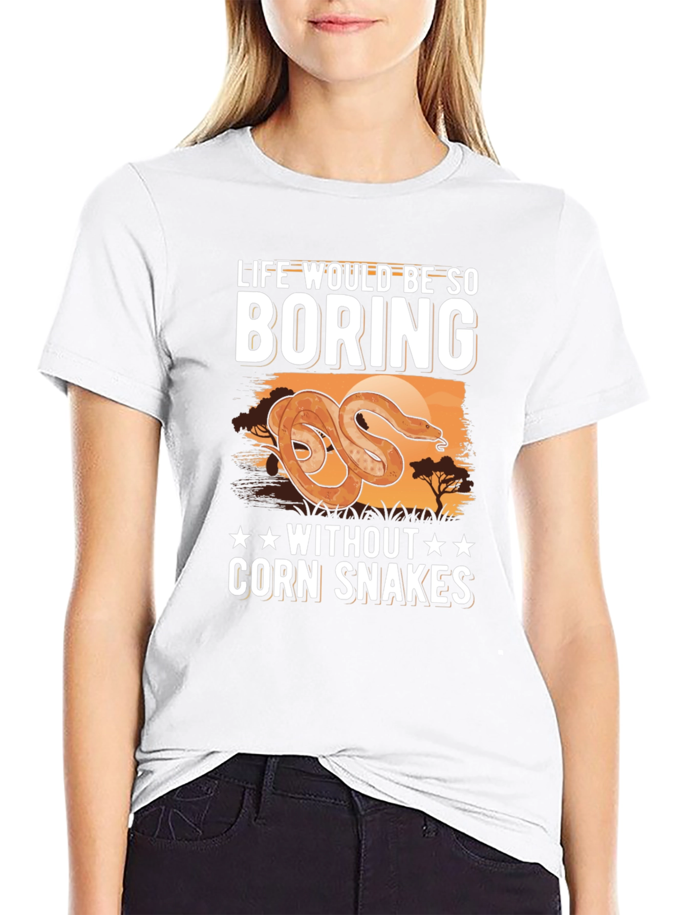 Black Life Would Be Boring Corn Snakes T-Shirt view 9