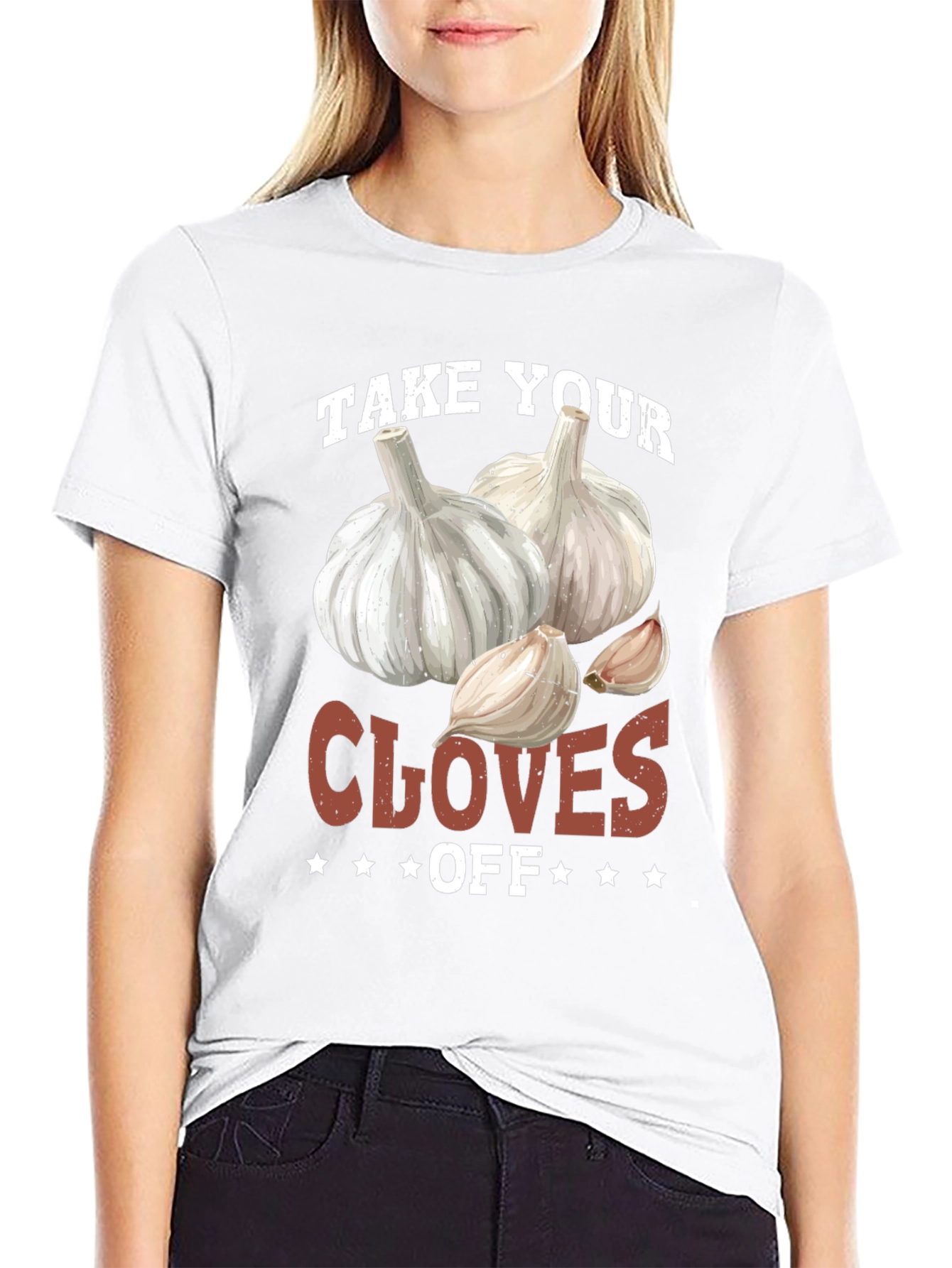 Black Funny Take Your Cloves Off Garlic T-Shirt view 9