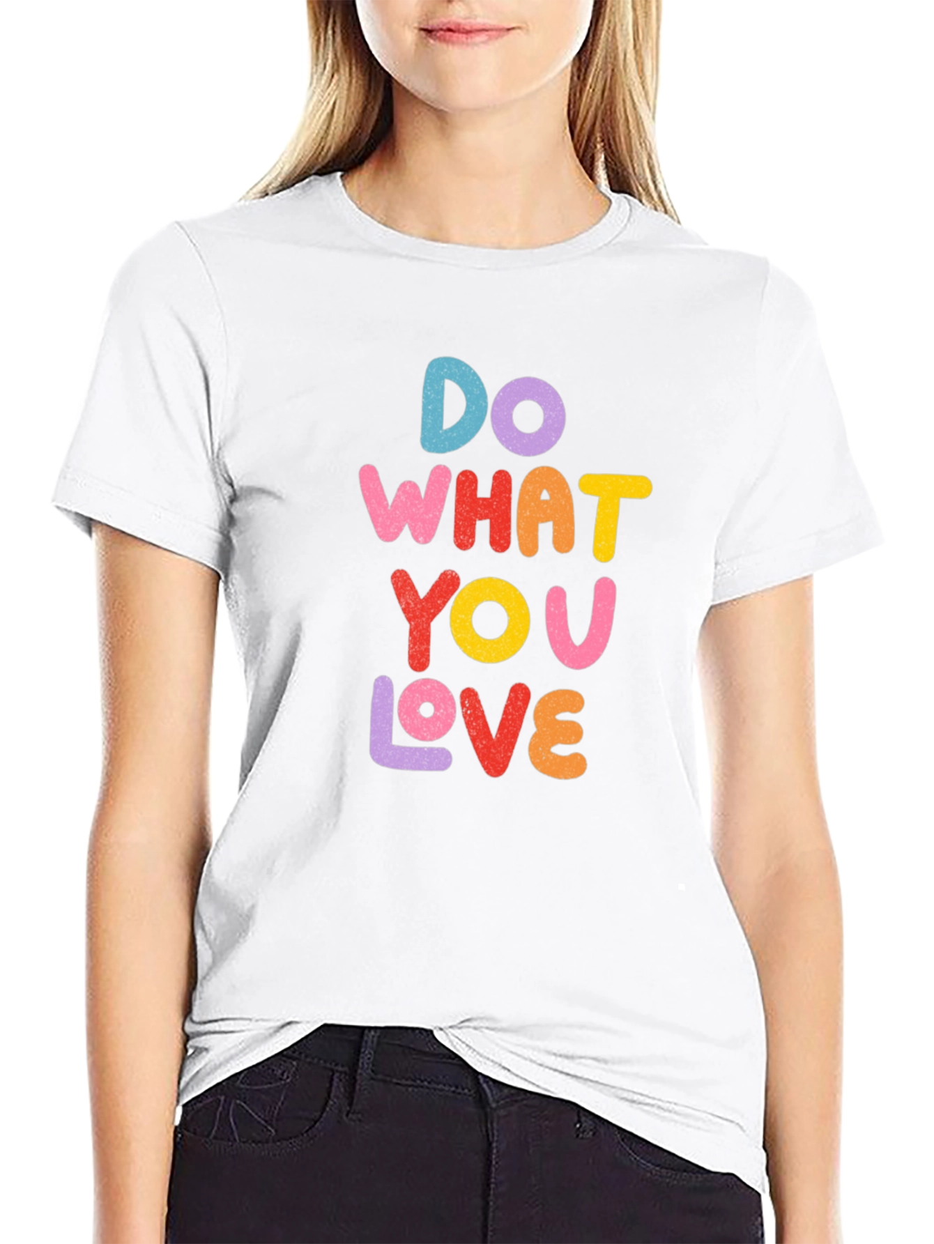 Black Do What You Love Graphic Tee - Black Unisex T-Shirt view 9