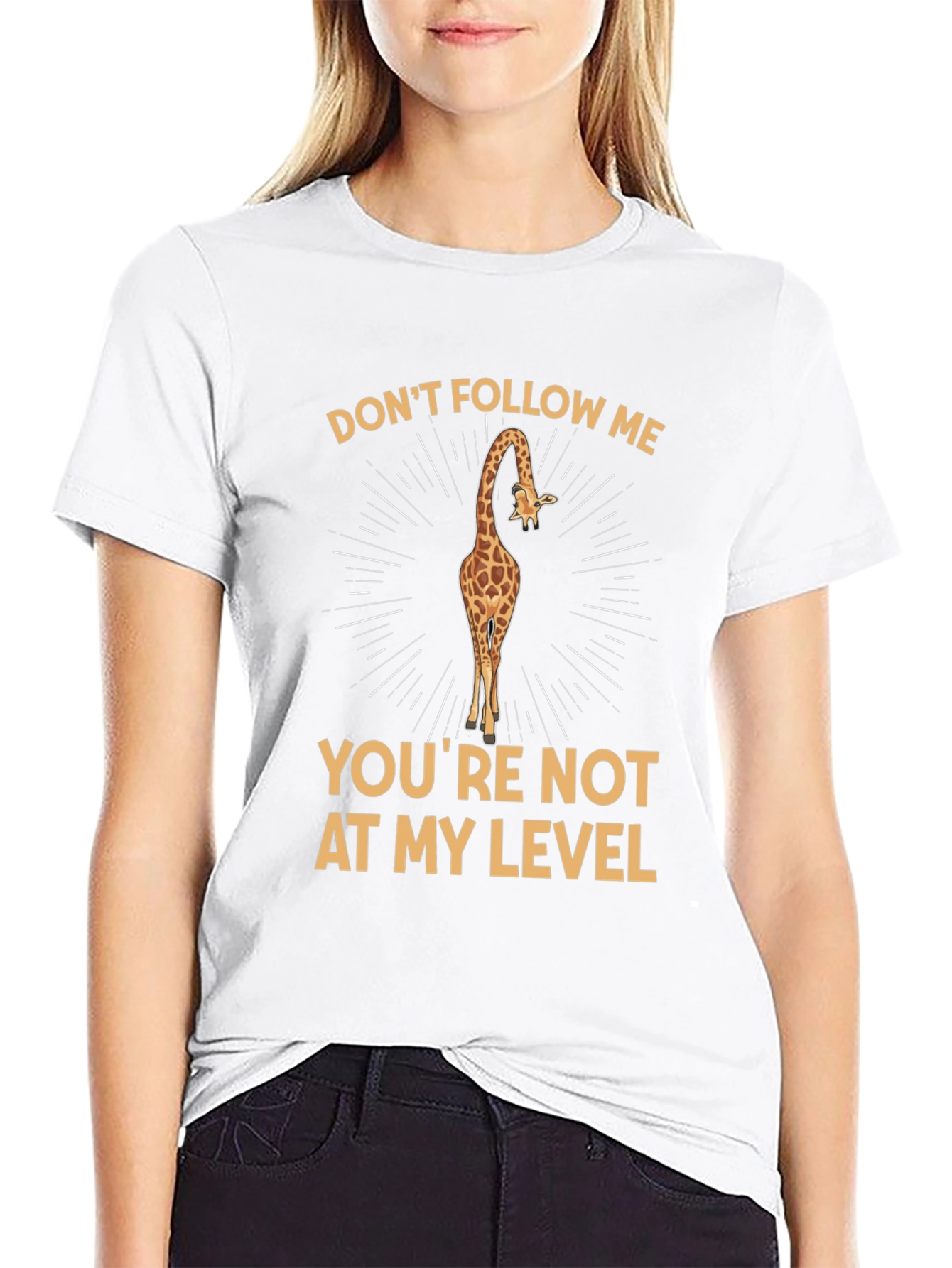 Black Giraffe T-Shirt - Don't Follow Me view 9