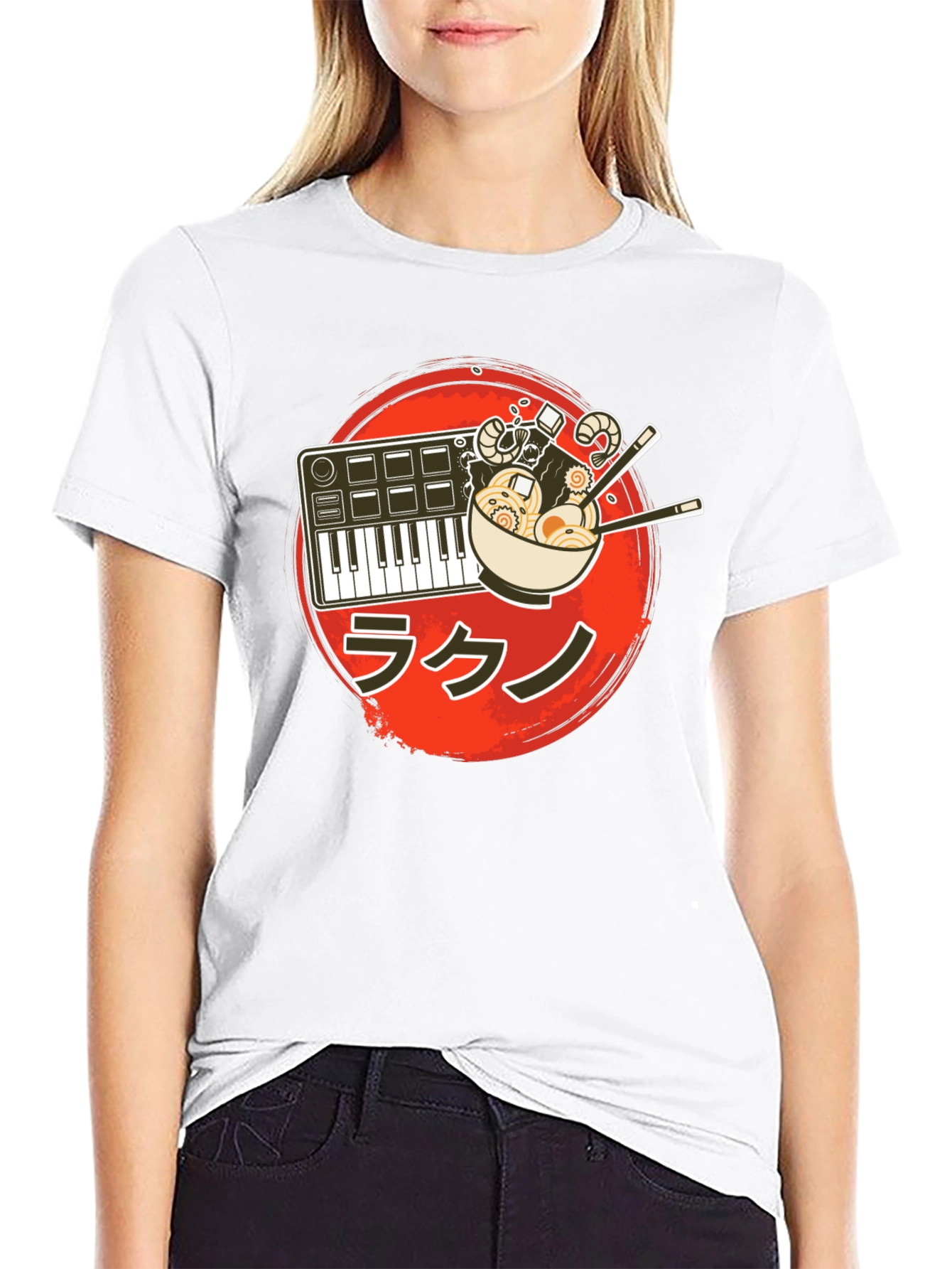Black Ramen Music T-Shirt - Foodie Musician Tee view 9