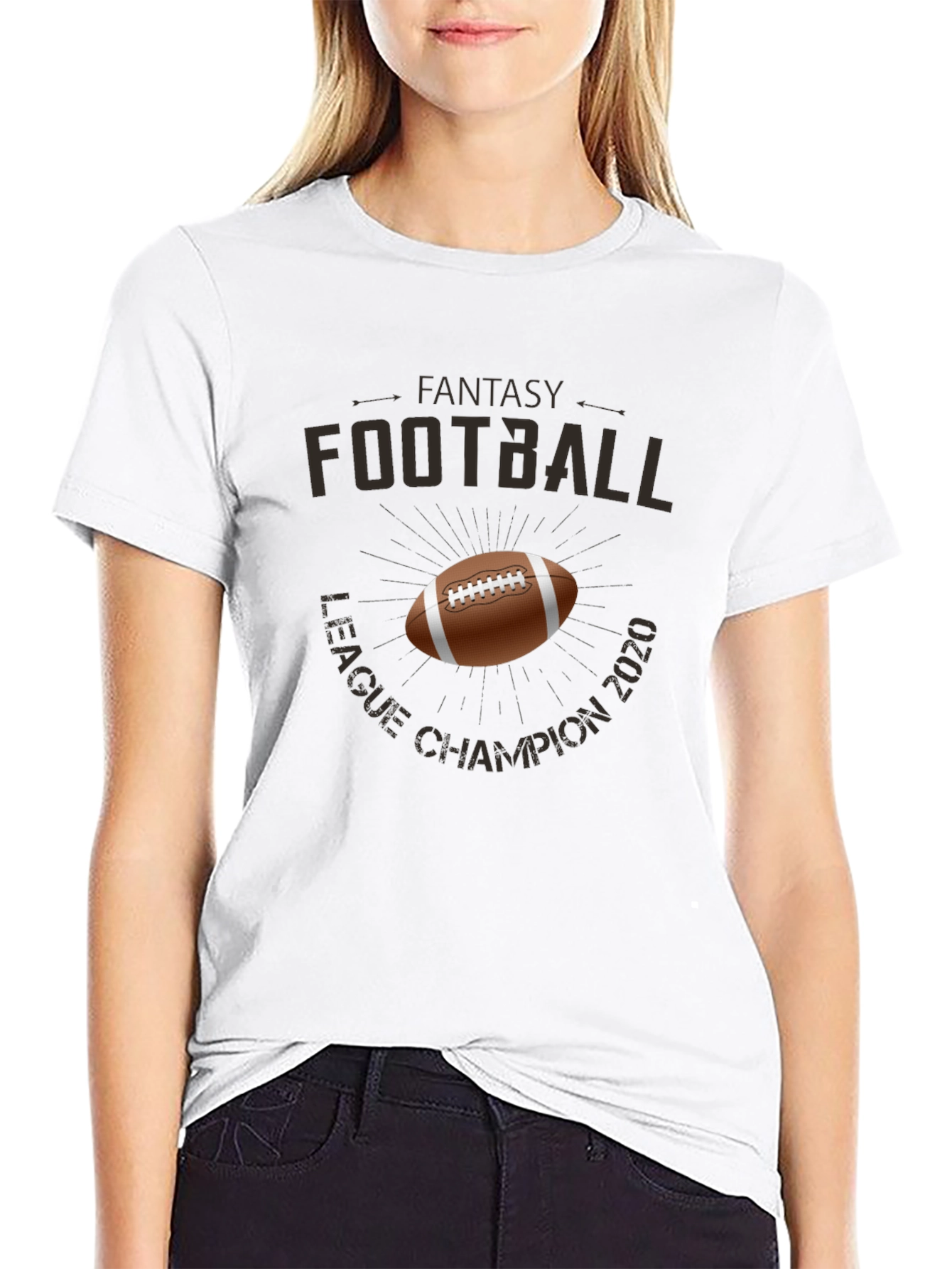 Black Fantasy Football League Champion 2020 T-Shirt view 9