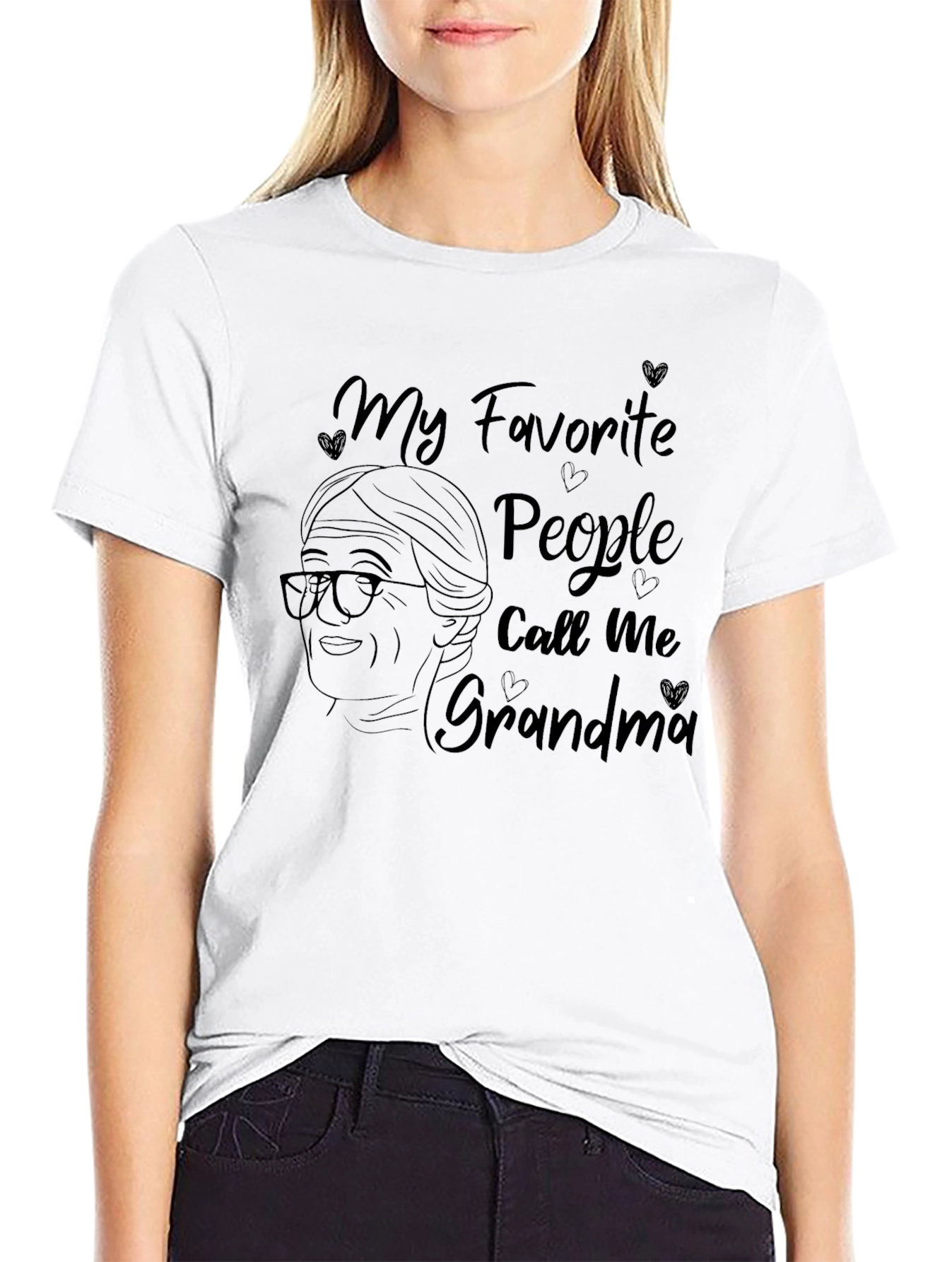 Black My Favorite People Call Me Grandma T-Shirt view 9