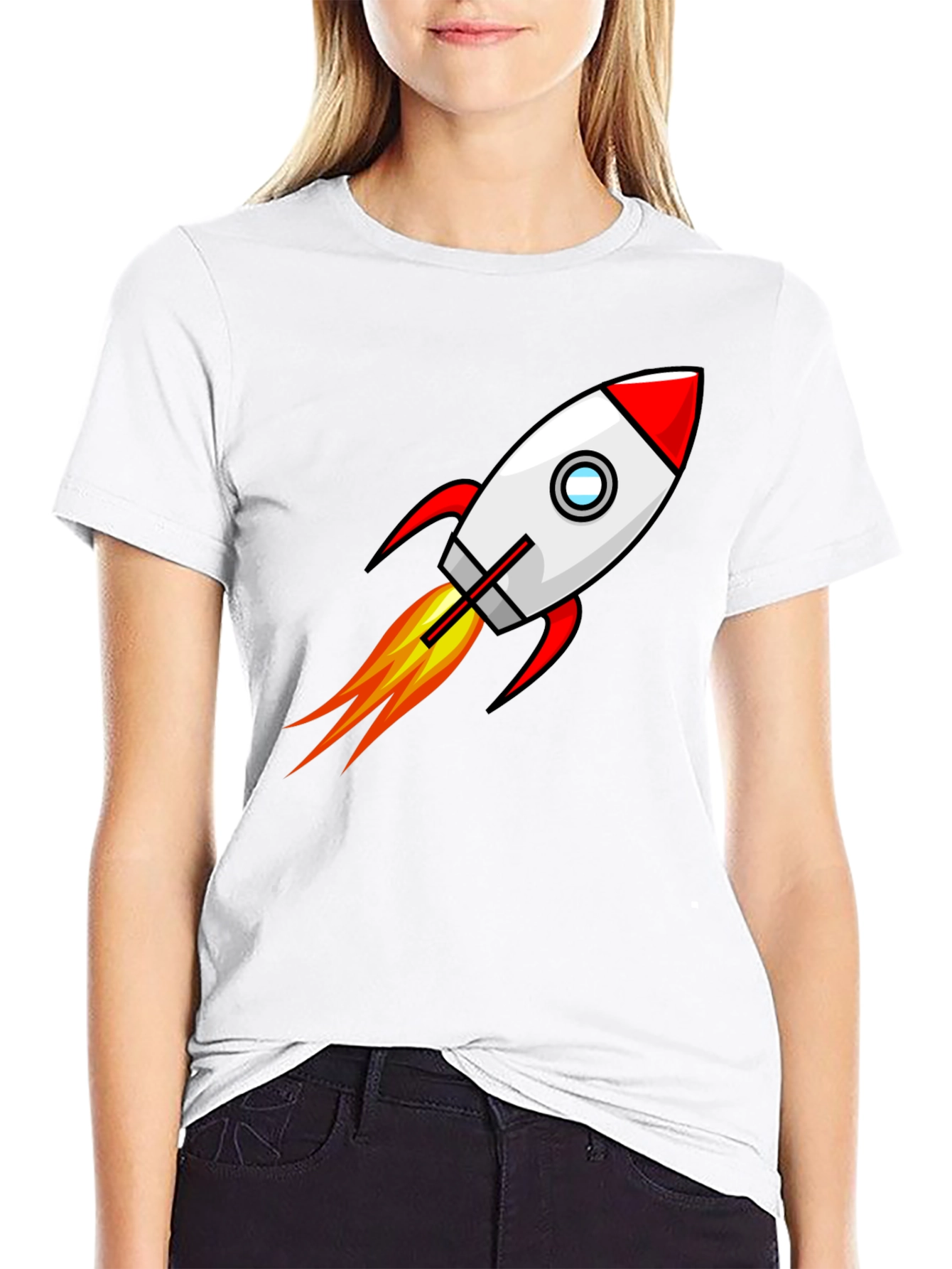 Black Rocket Launch Graphic T-Shirt - Blast Off in Style! view 9