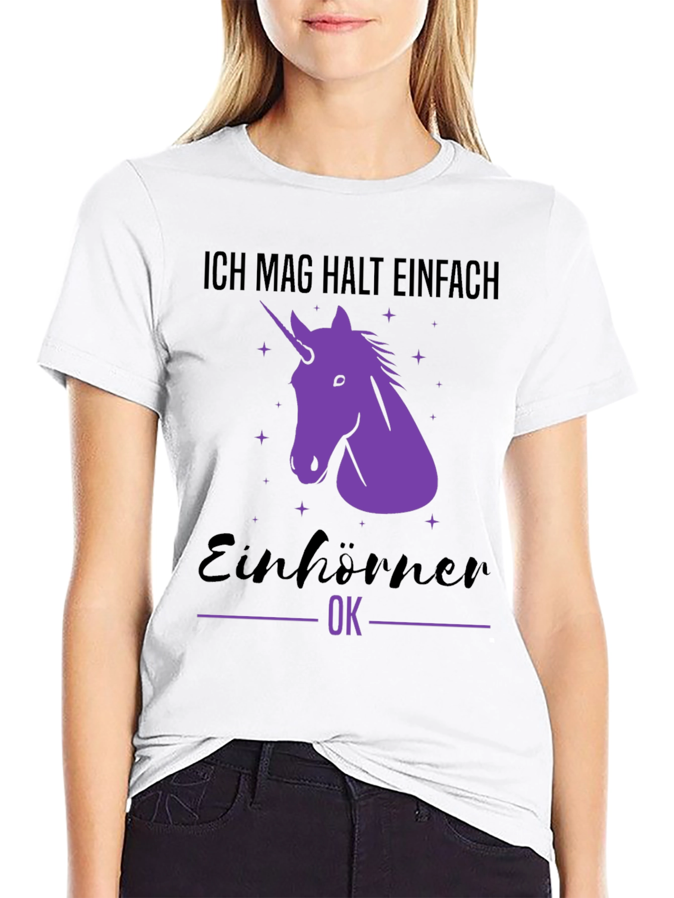 Black Unicorn T-Shirt - "Ich mag halt einfach Einhörner OK" view 9