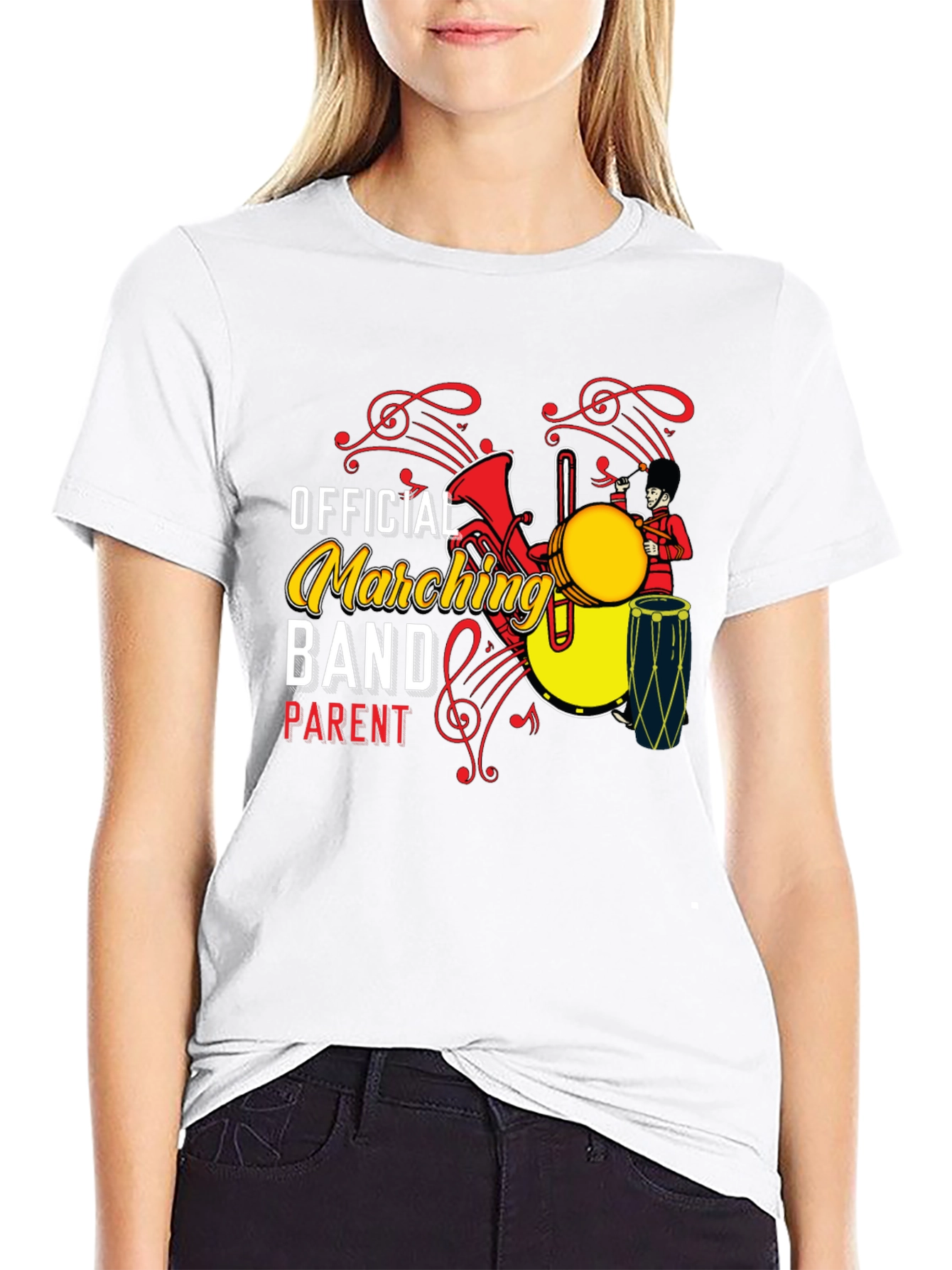 Black Official Marching Band Parent T-Shirt view 9