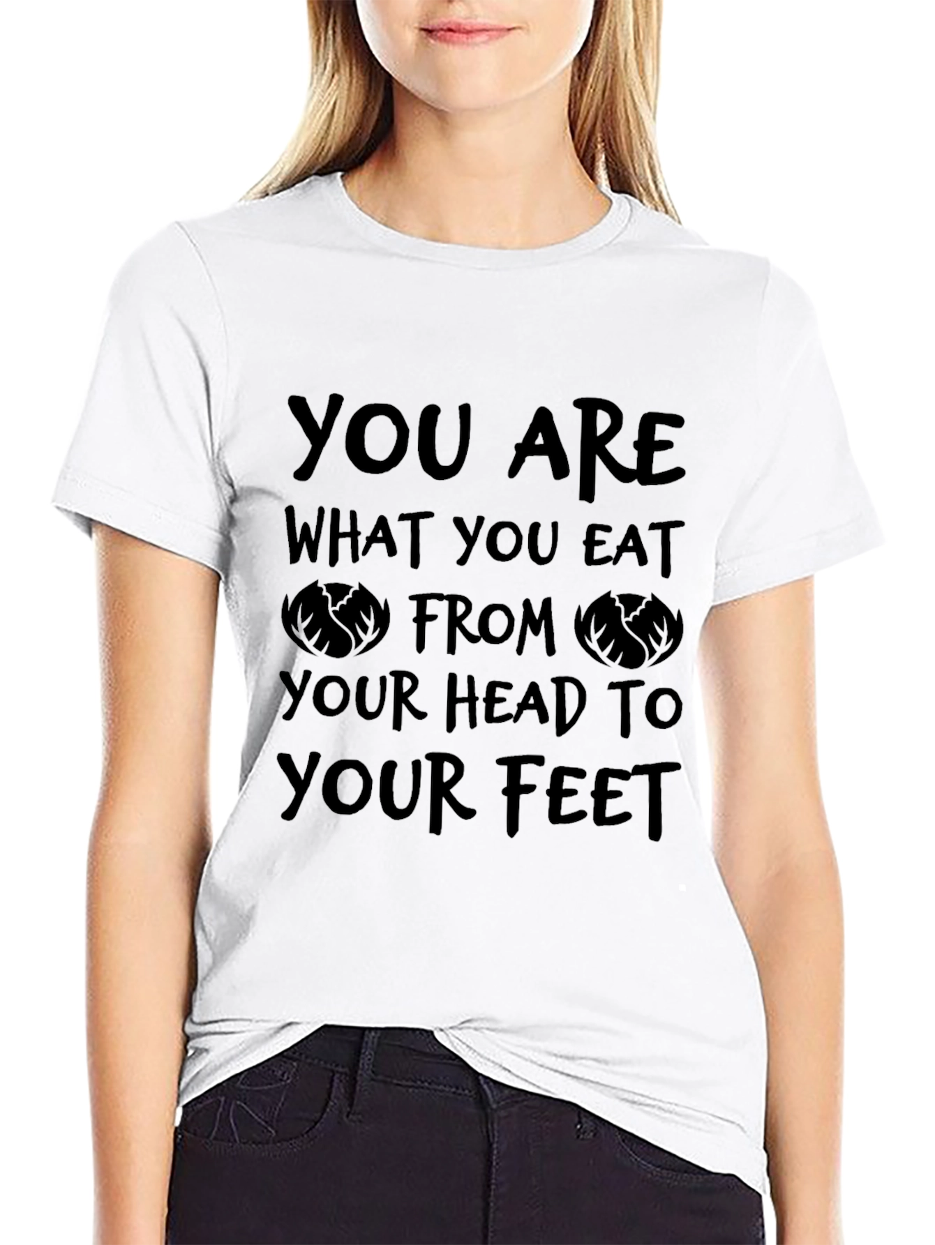 Black You Are What You Eat T-Shirt view 9