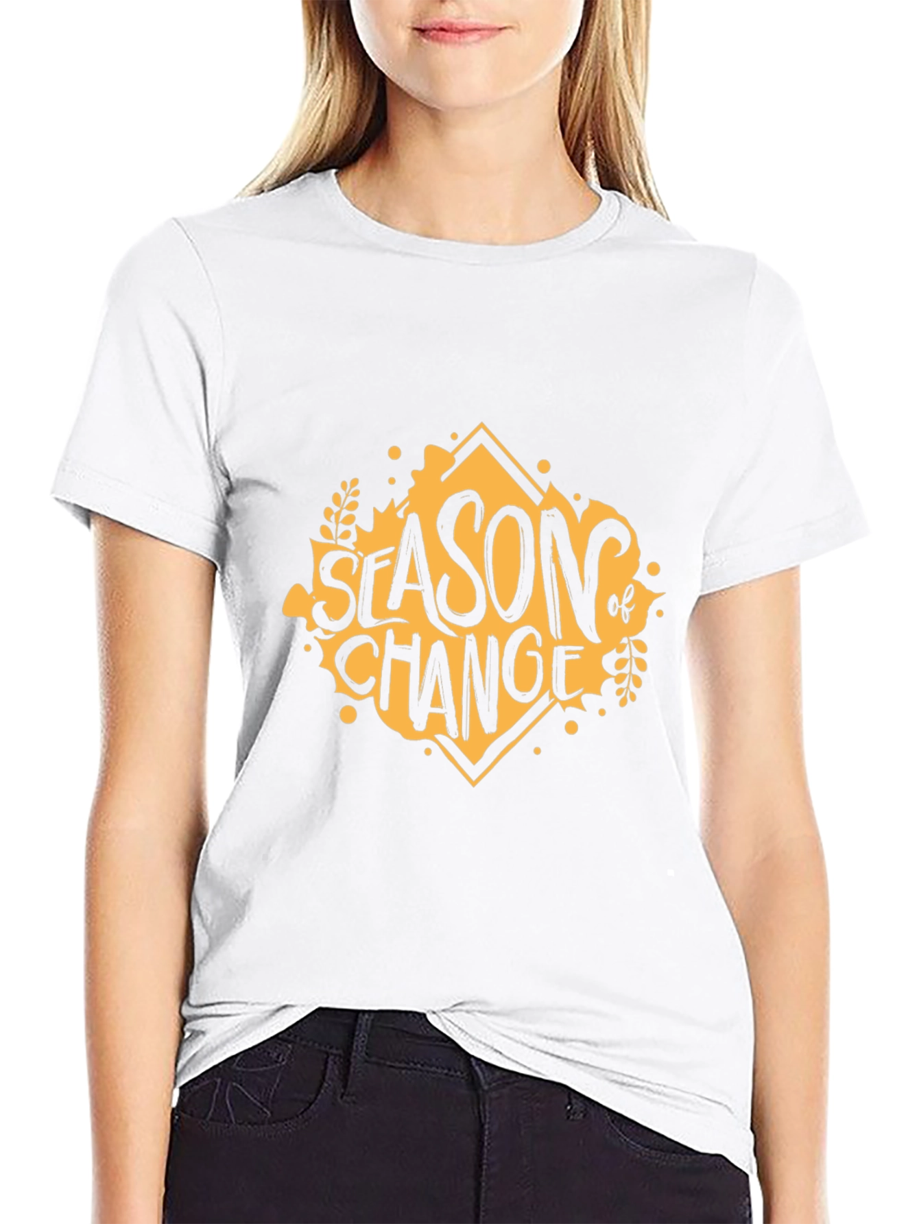 Black Season of Change Graphic Tee - Stylish Black T-Shirt view 9