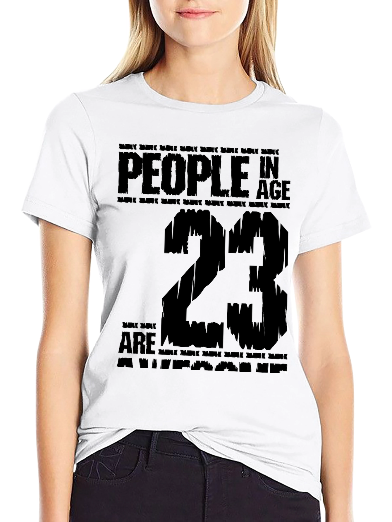 Black Awesome 23 Year Old Birthday T-Shirt view 9