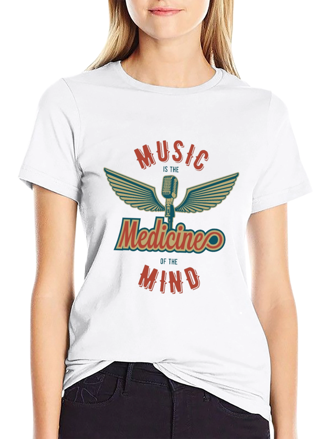 Black Music is Medicine T-Shirt - Vintage Style view 9