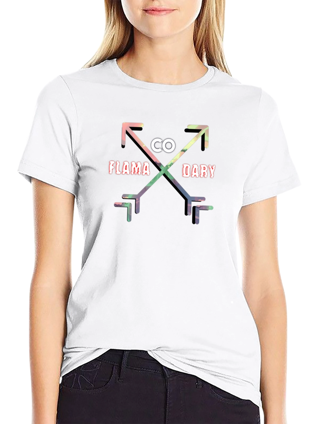 Black Flama Dary Arrow T-Shirt - Cool Design view 9