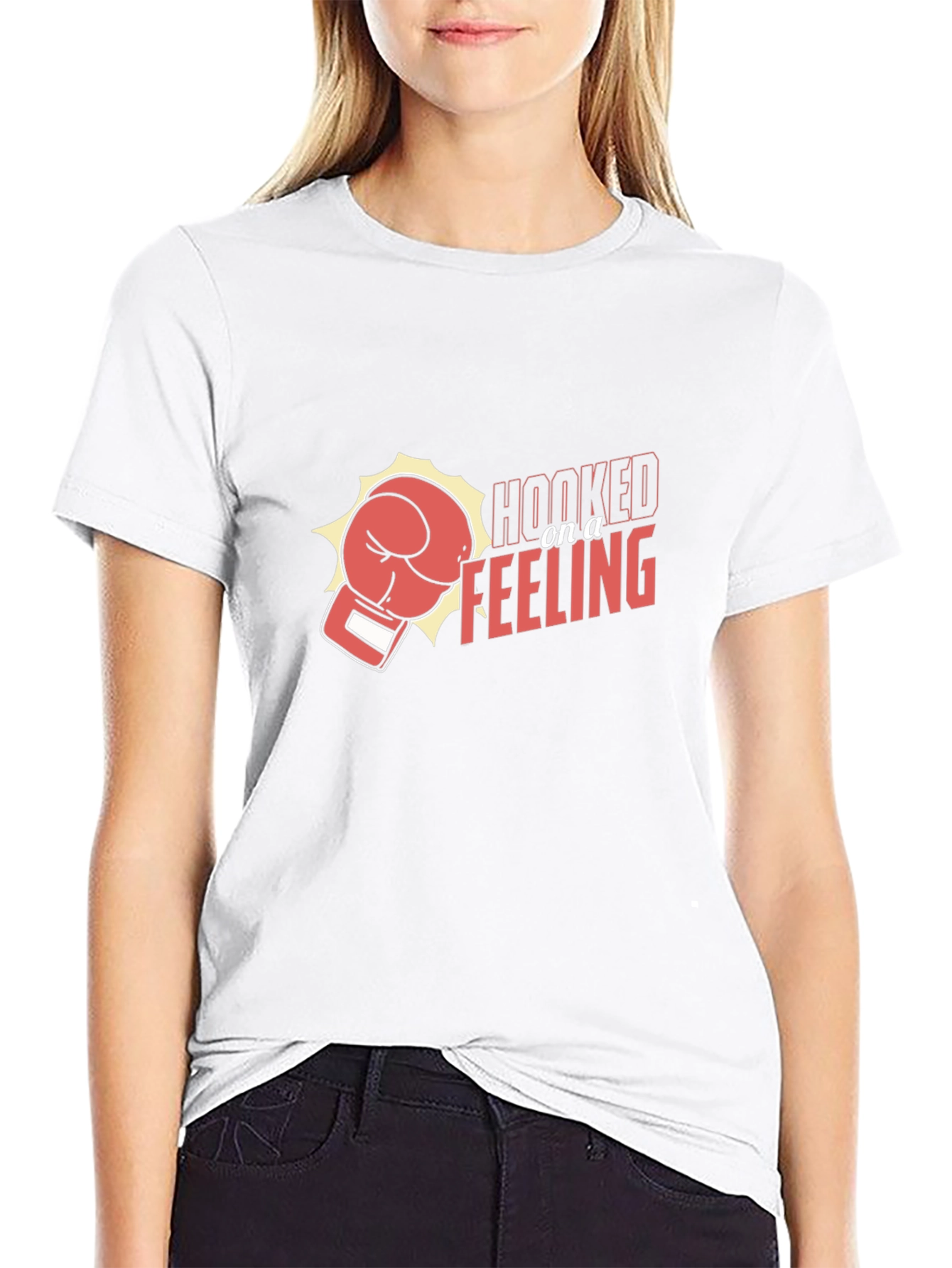 Black Hooked On a Feeling Boxing Glove Graphic Tee view 9