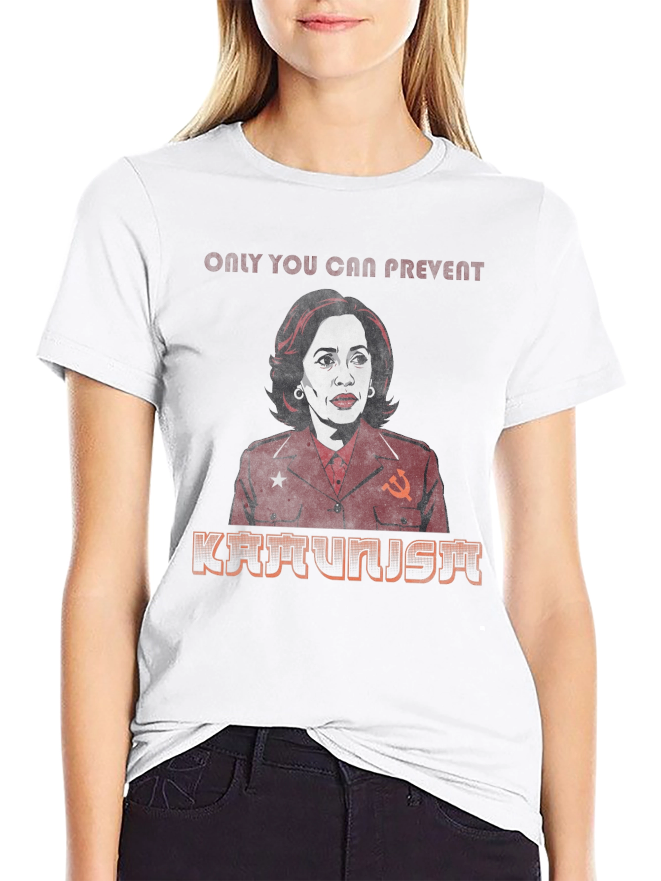 Black Kamunist Kamala Parody T-Shirt view 9