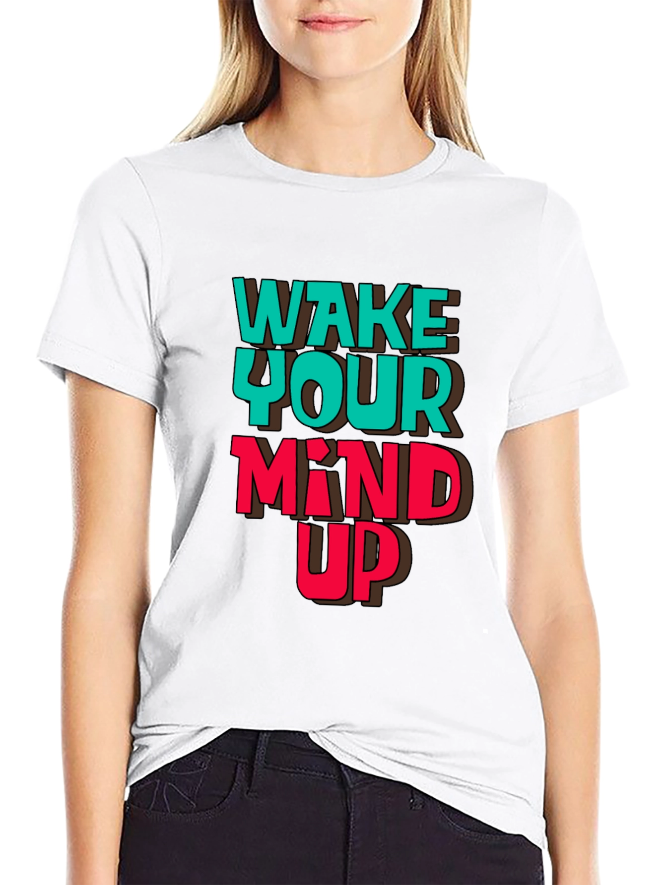Black Wake Your Mind Up Graphic Tee - Black view 9