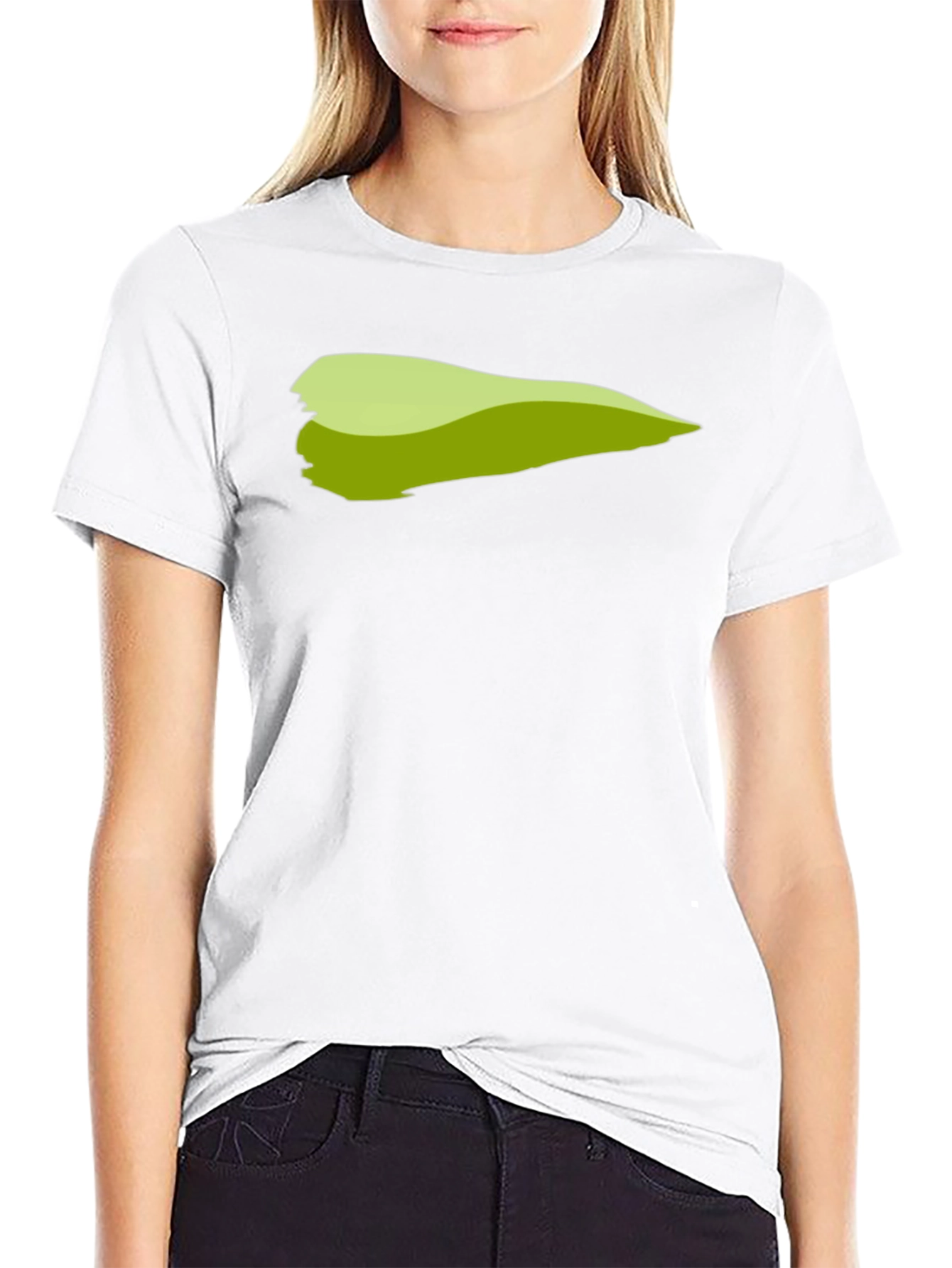 Green Brush Stroke Graphic T-Shirt - 9