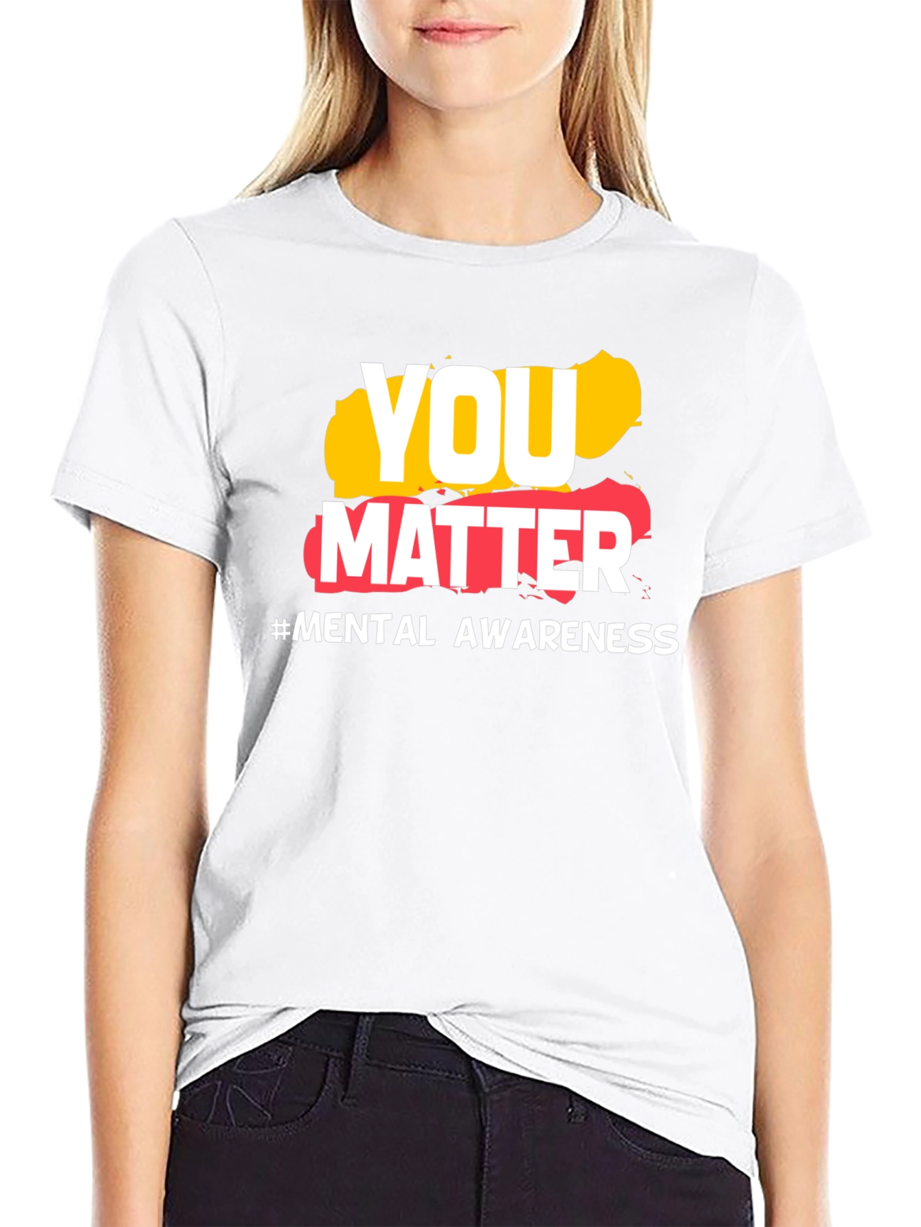 Black You Matter Mental Health Awareness T-Shirt view 9