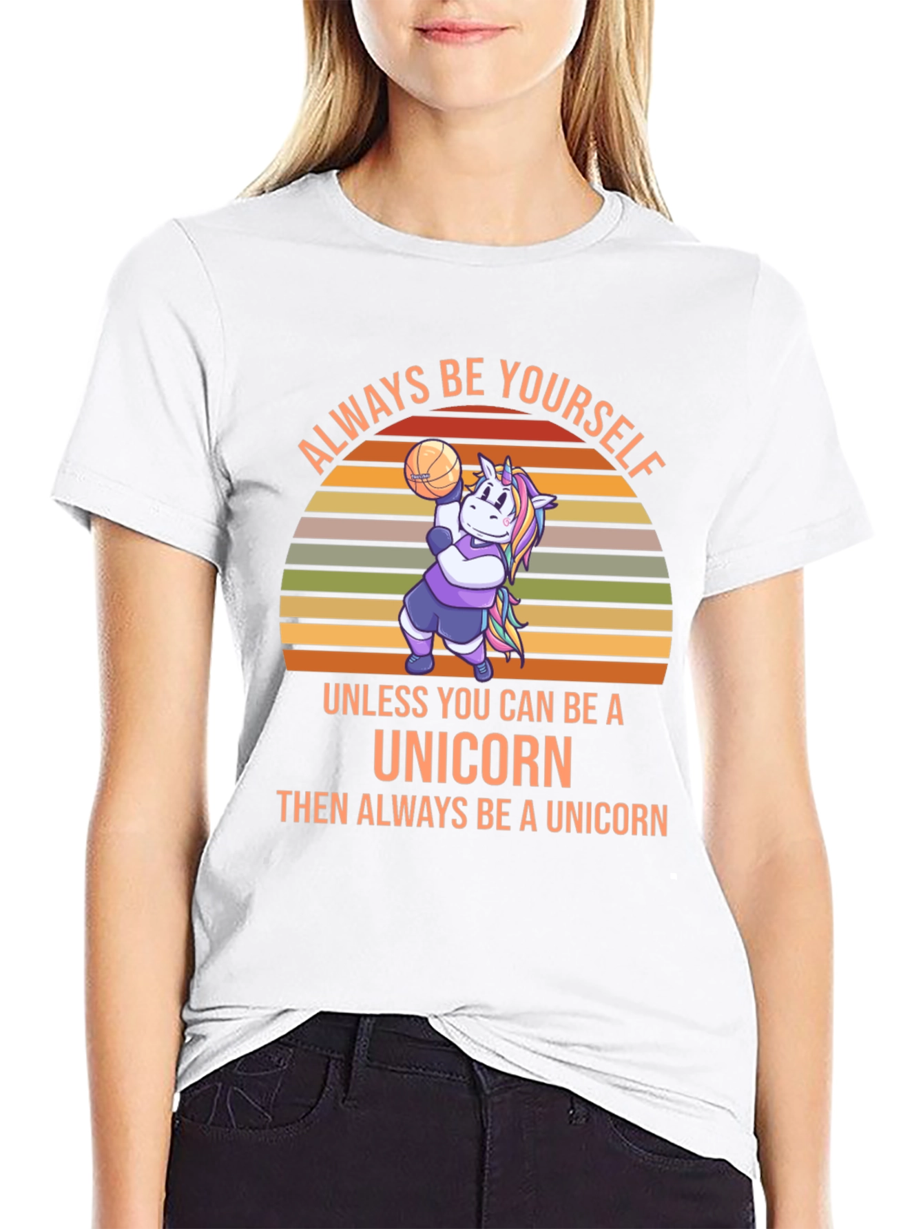 Black Always Be Yourself Unicorn T-Shirt view 9