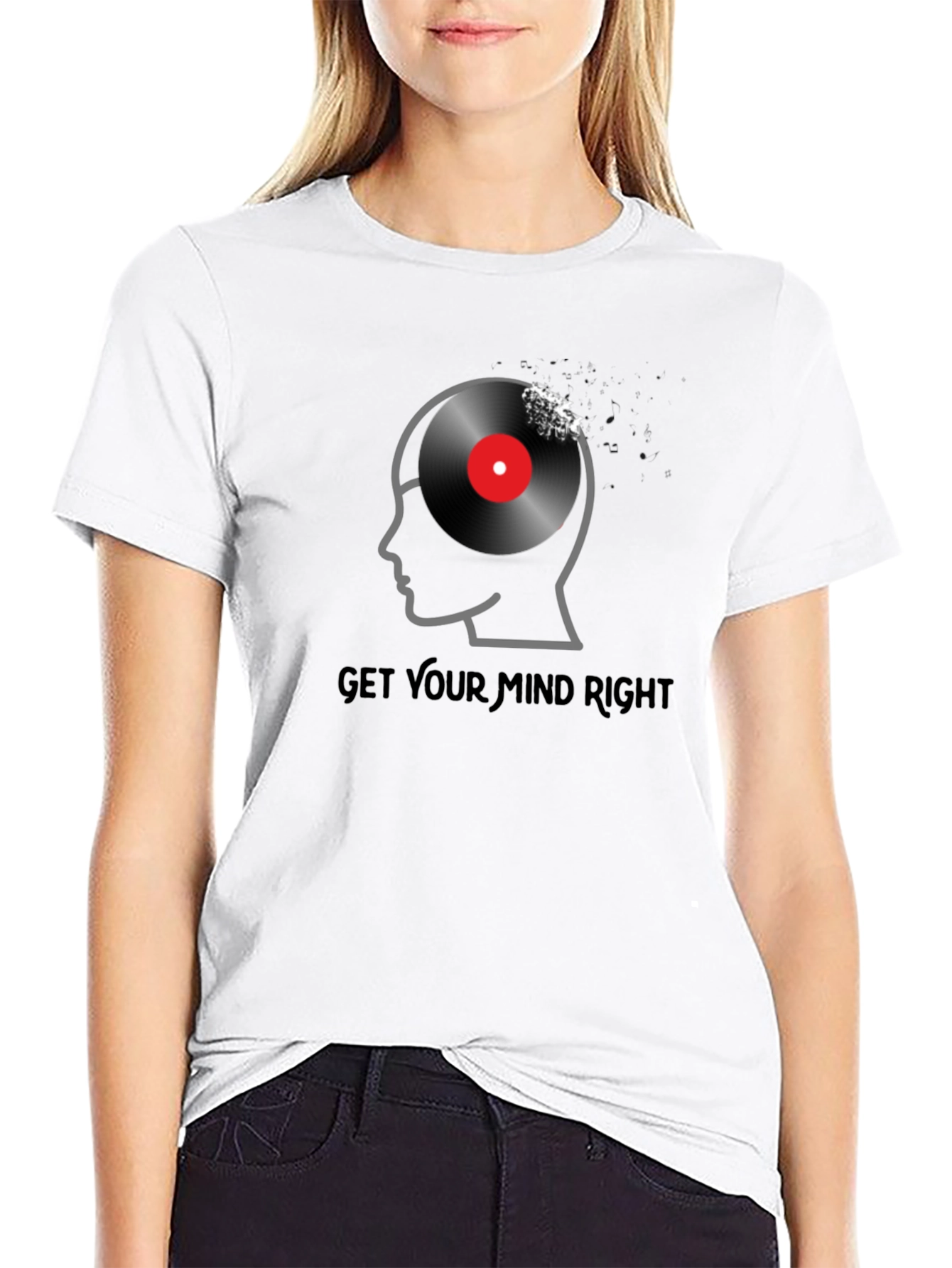 Black Get Your Mind Right Graphic Tee view 9