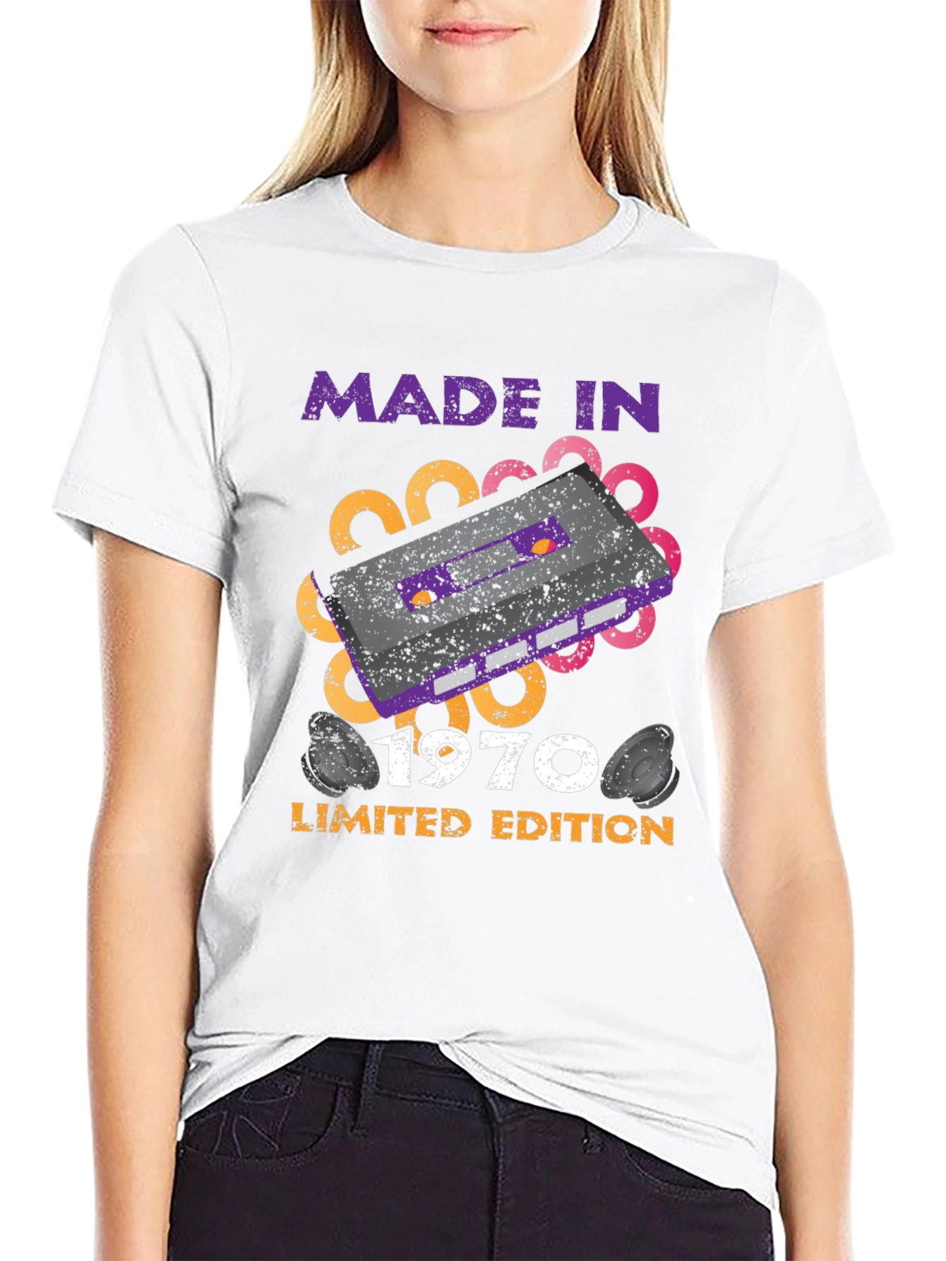 Black Made in 1970 Limited Edition Retro T-Shirt view 9