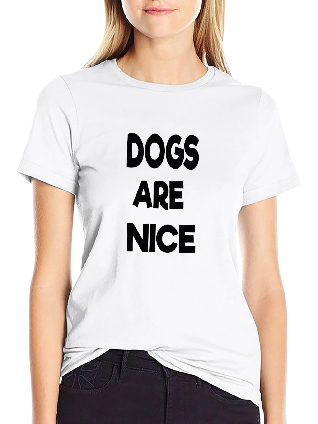 Black Dogs Are Nice Black Graphic T-Shirt view 9