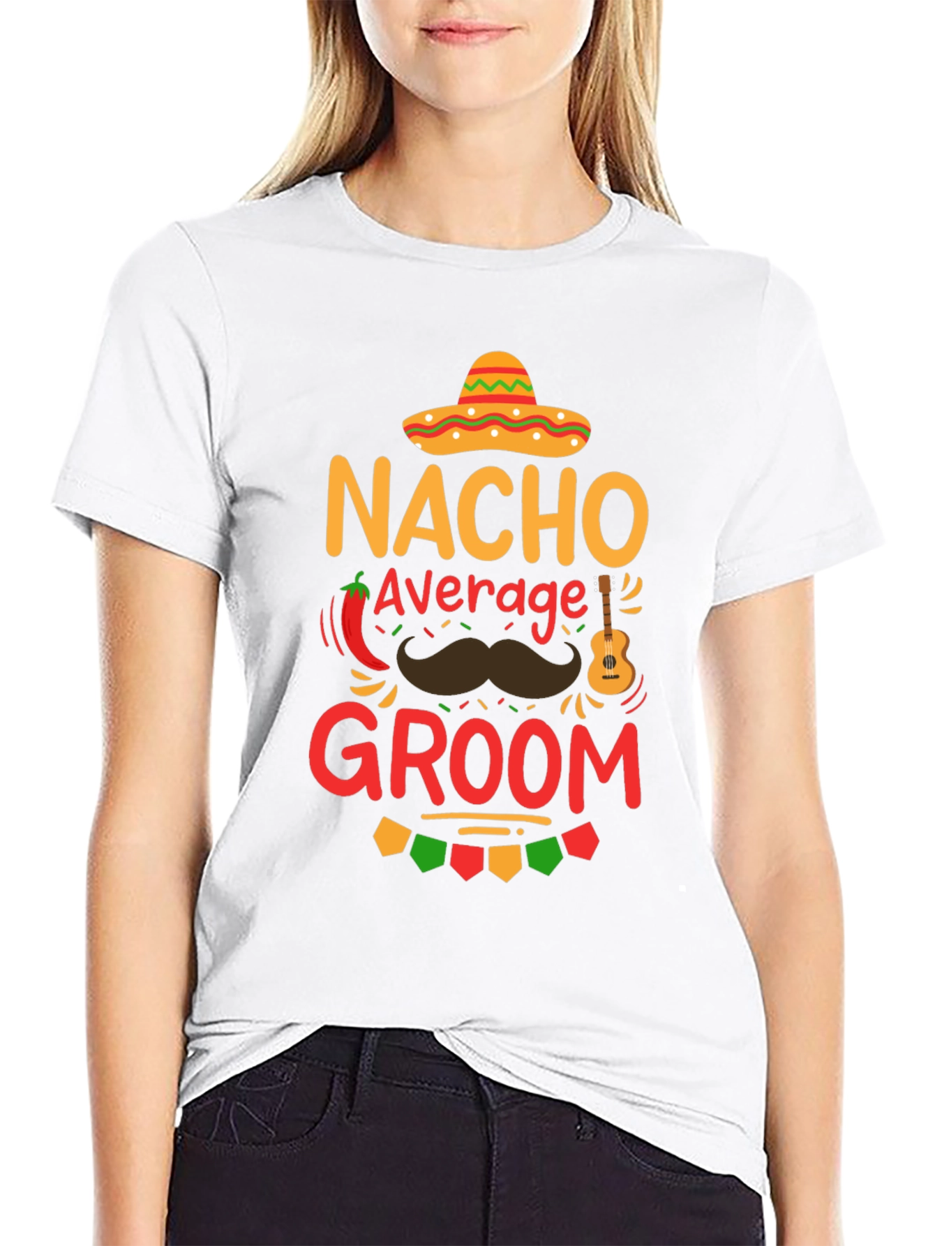 Black Nacho Average Groom Graphic Tee view 9