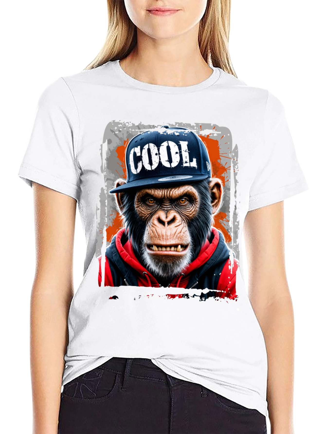 Black Cool Ape Graphic Tee - Urban Style T-Shirt view 9