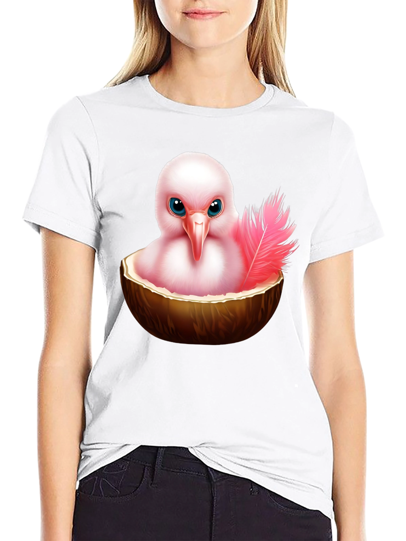 Humorous Bird in Coconut T-Shirt - 9