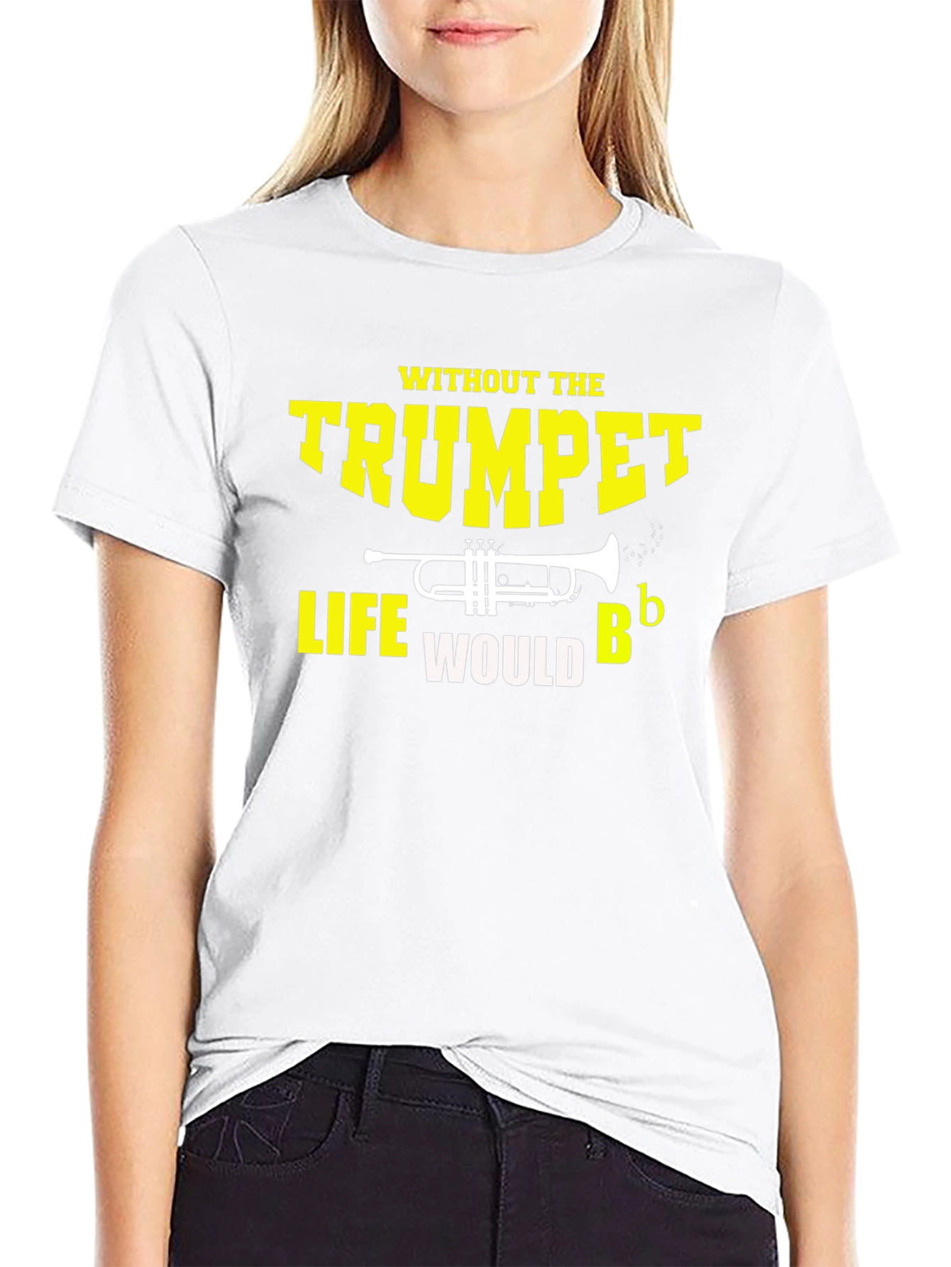 Black Trumpet Music Humor Graphic Tee view 9