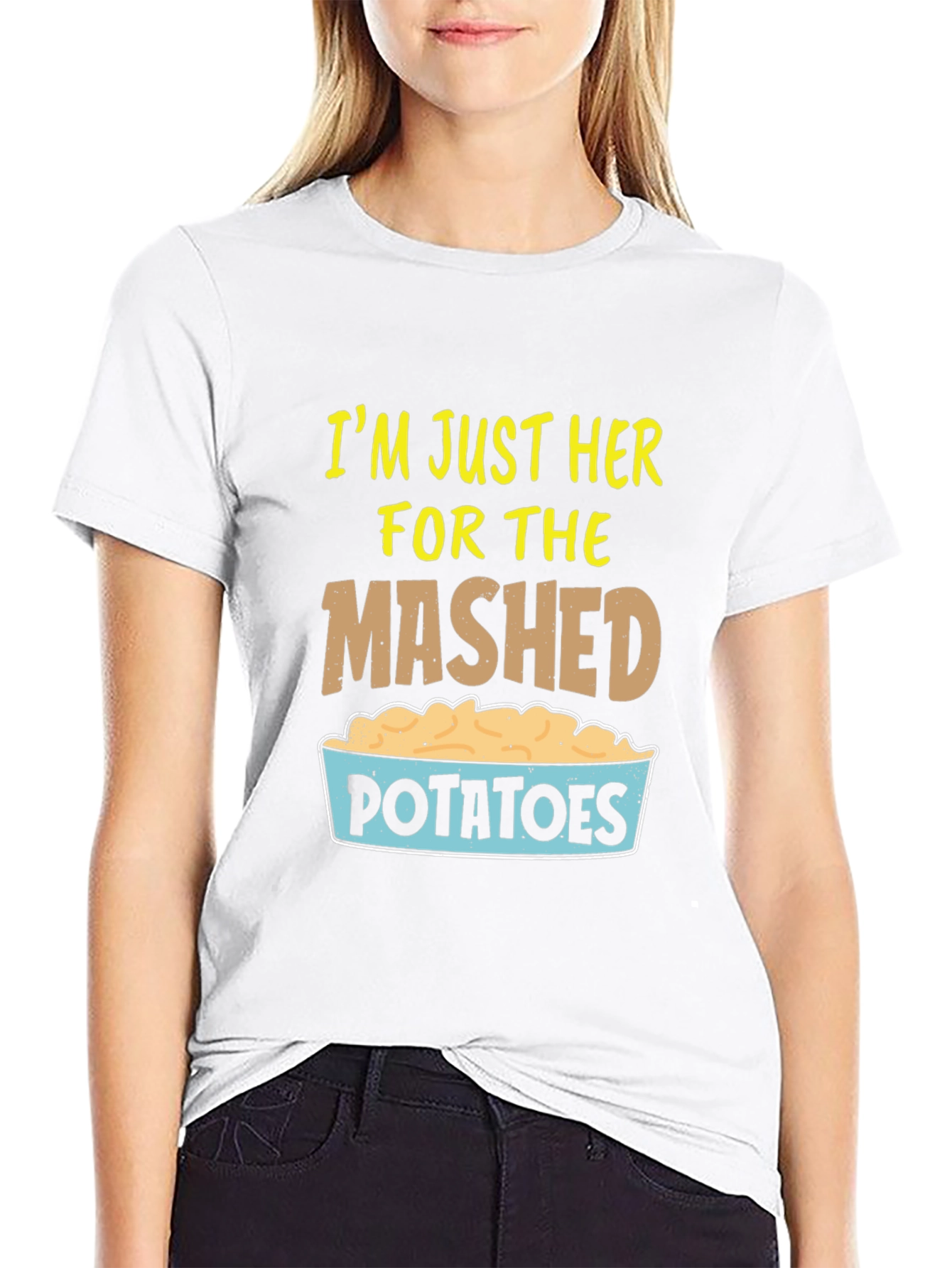 Black Mashed Potatoes Graphic T-Shirt, Foodie Tee view 9