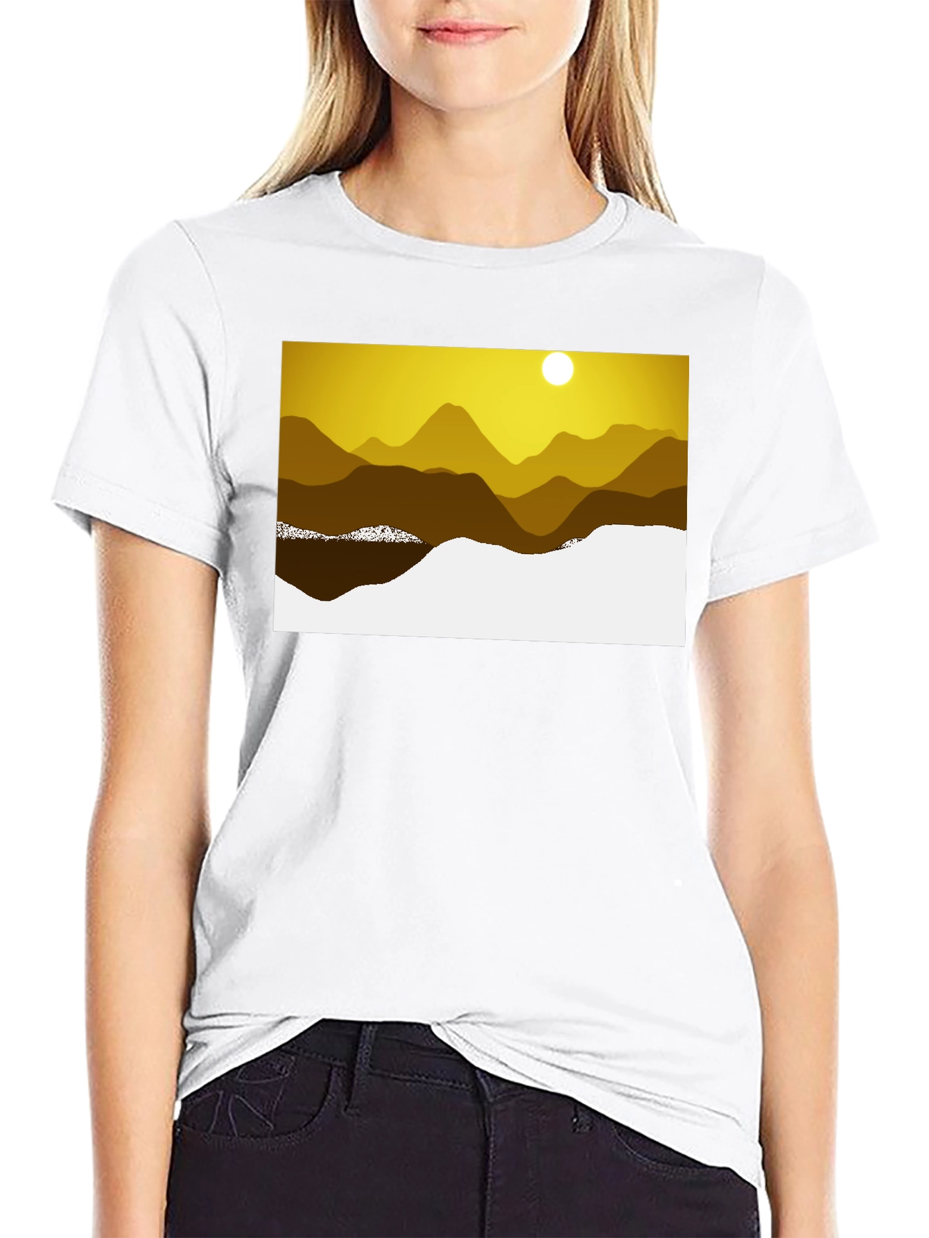 Black Scenic Mountain Graphic Tee view 9