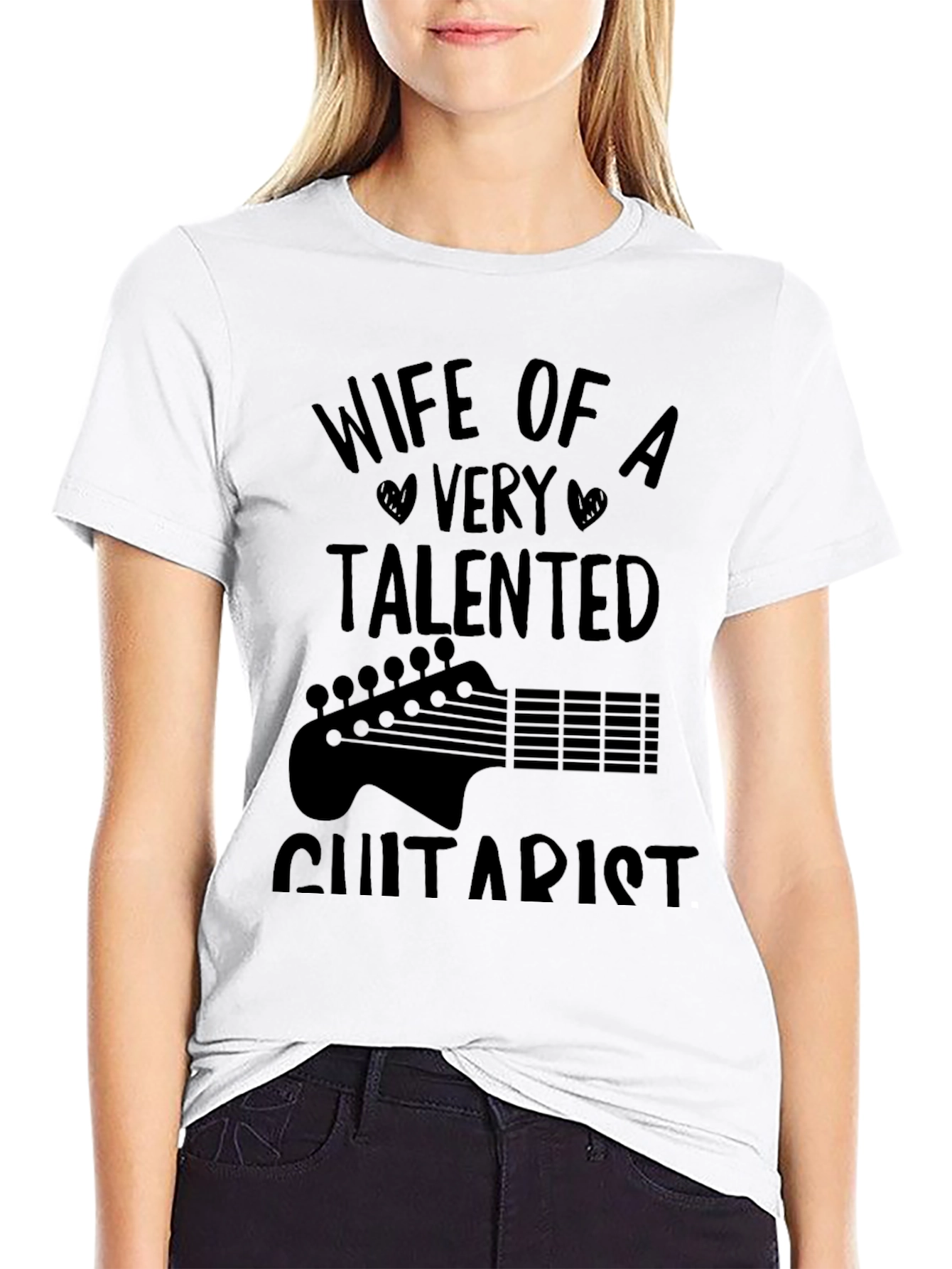 Black Wife of a Talented Guitarist Black T-Shirt view 9