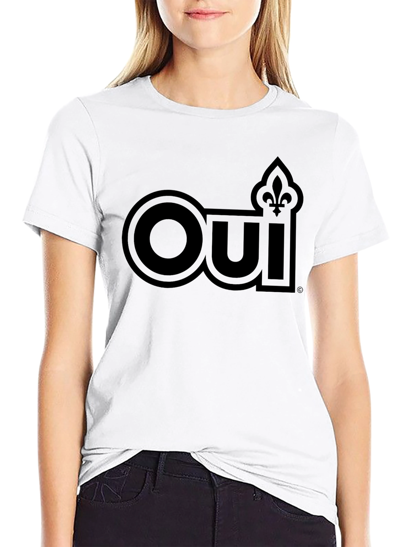 Black Oui Graphic T-Shirt - Stylish Black Tee view 9