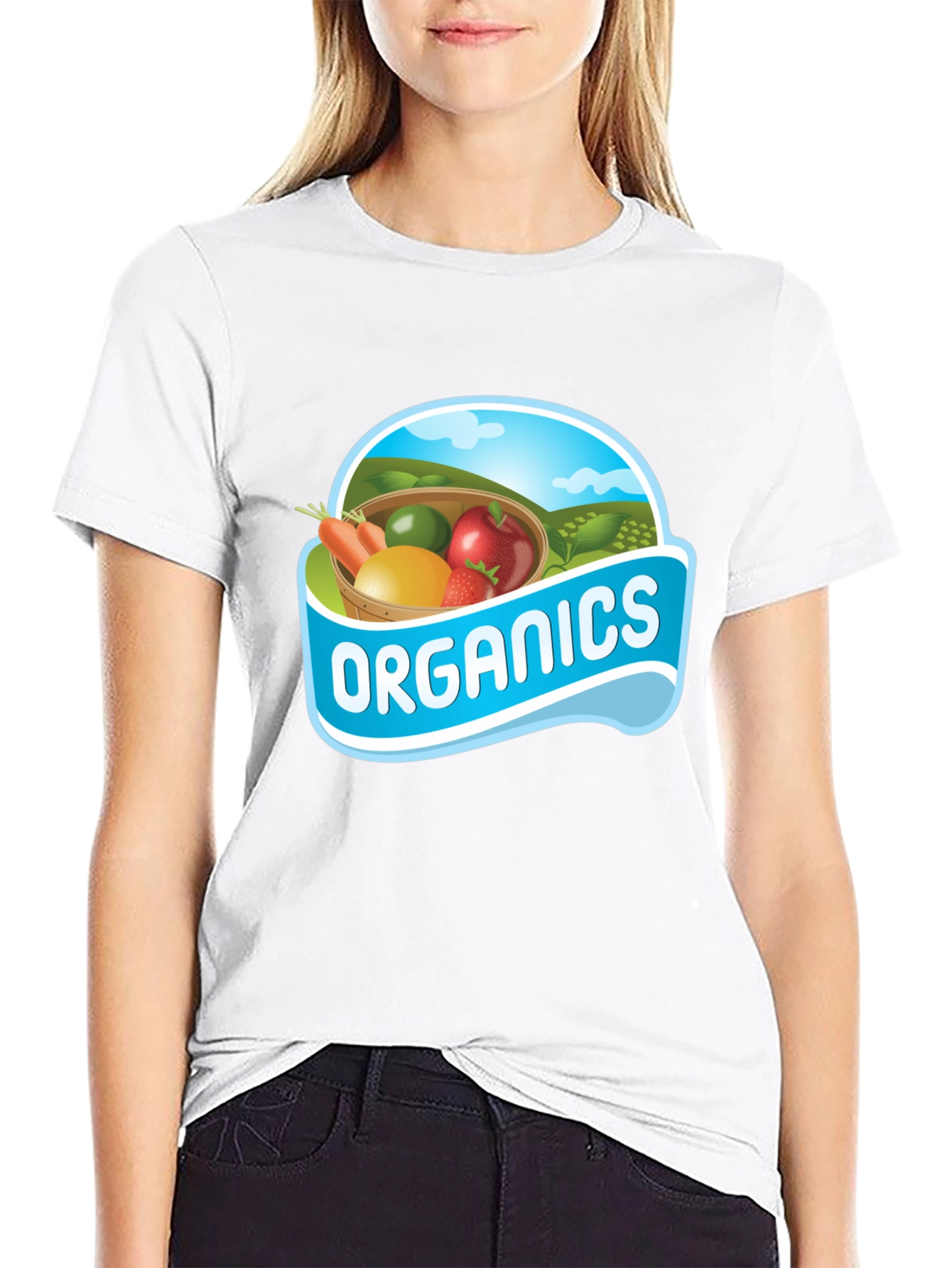 Black Organic Produce T-Shirt - Farm Fresh Style view 9