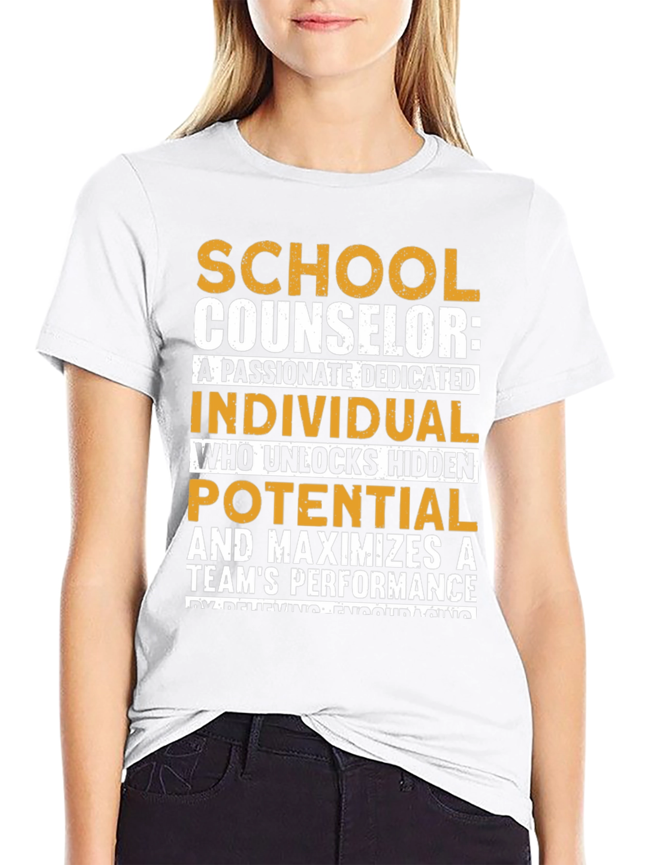 Black School Counselor Passionate Dedicated T-Shirt view 9