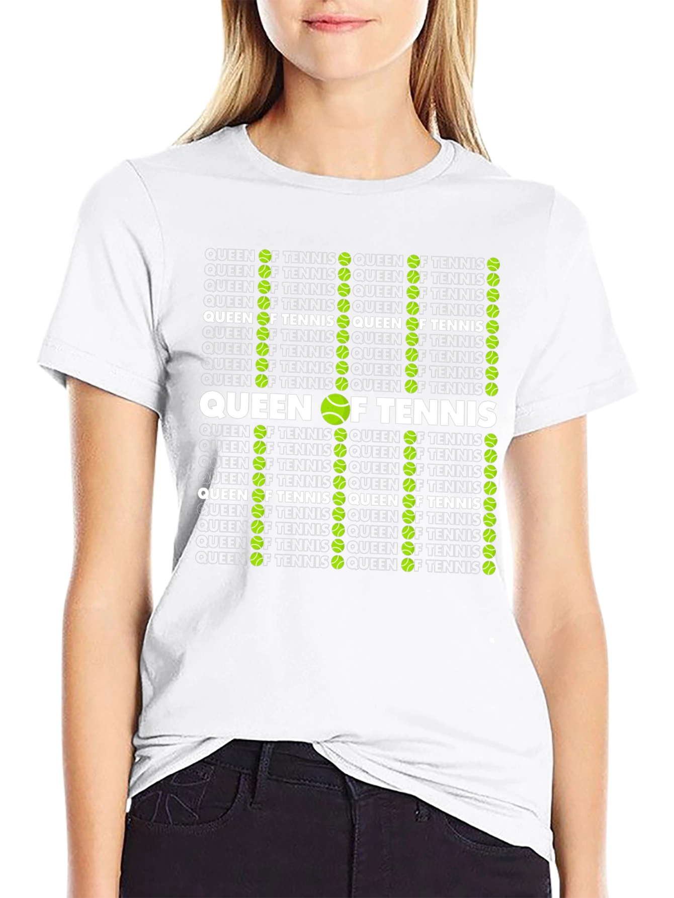Black Queen of Tennis Graphic Tee view 9