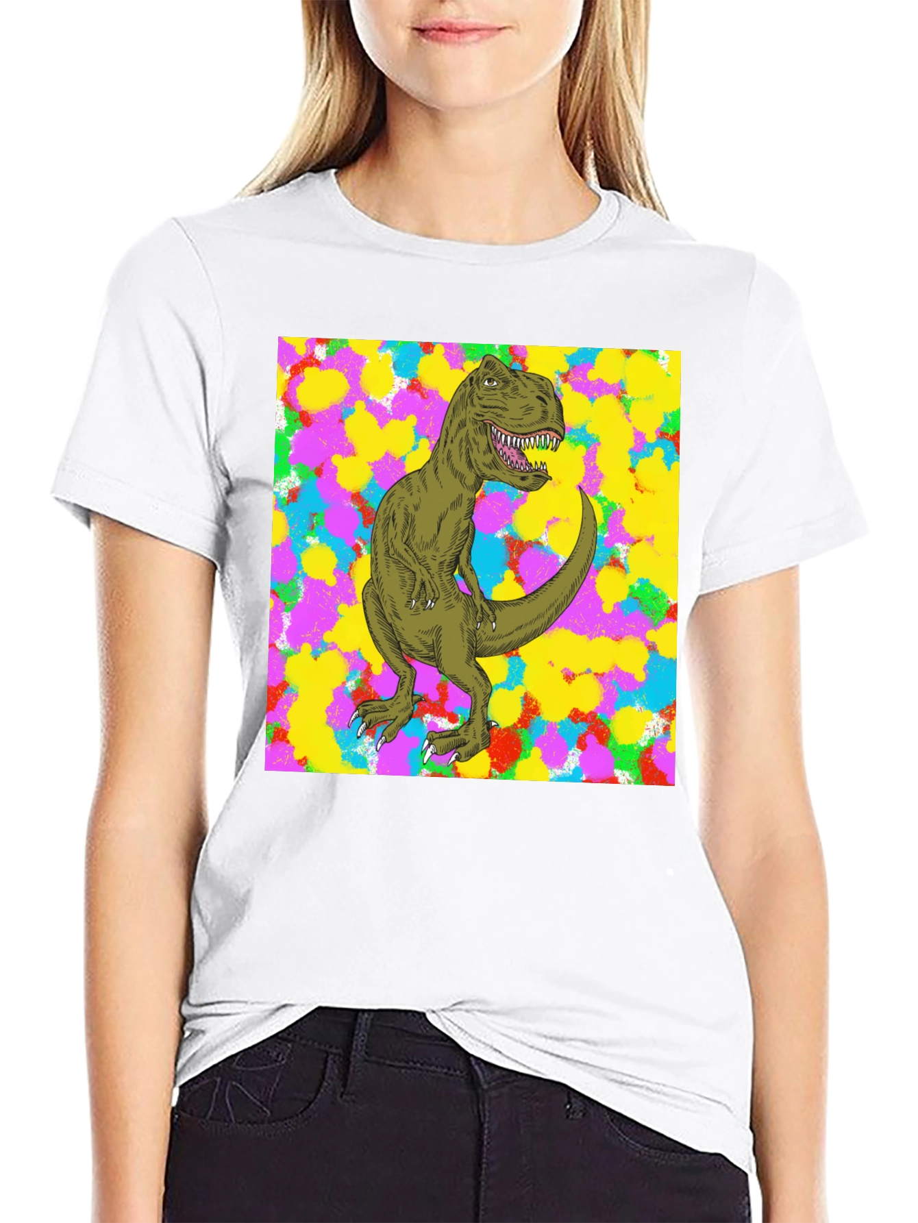 Black Dinosaur Graphic Tee - Bold Style view 9