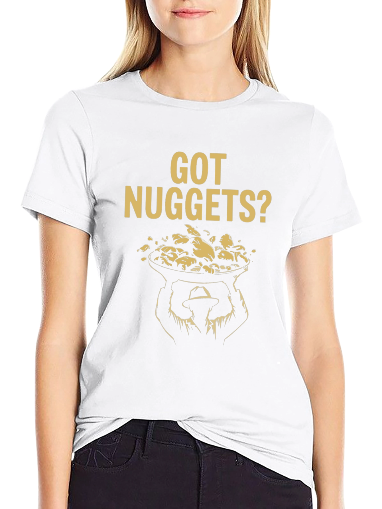 Black Got Nuggets? Graphic Tee - Funny Food Lover Shirt view 9