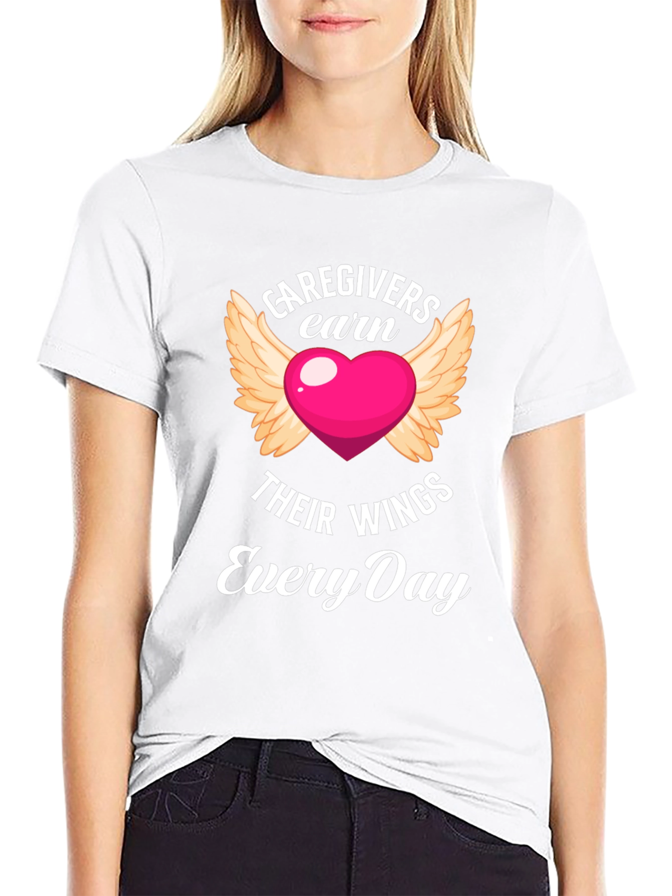 Black Caregivers Earn Their Wings T-Shirt view 9