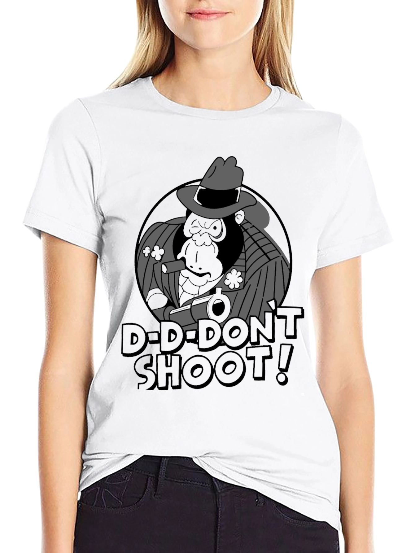 Black Dont Shoot Gorilla Graphic T-Shirt view 9