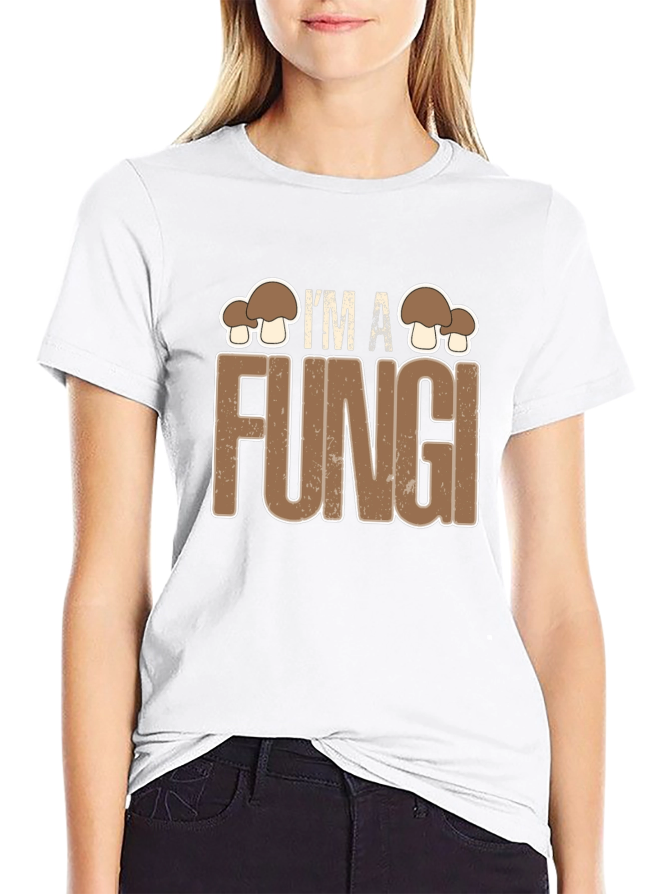 Black I'm A Fungi Funny Graphic Tee view 9