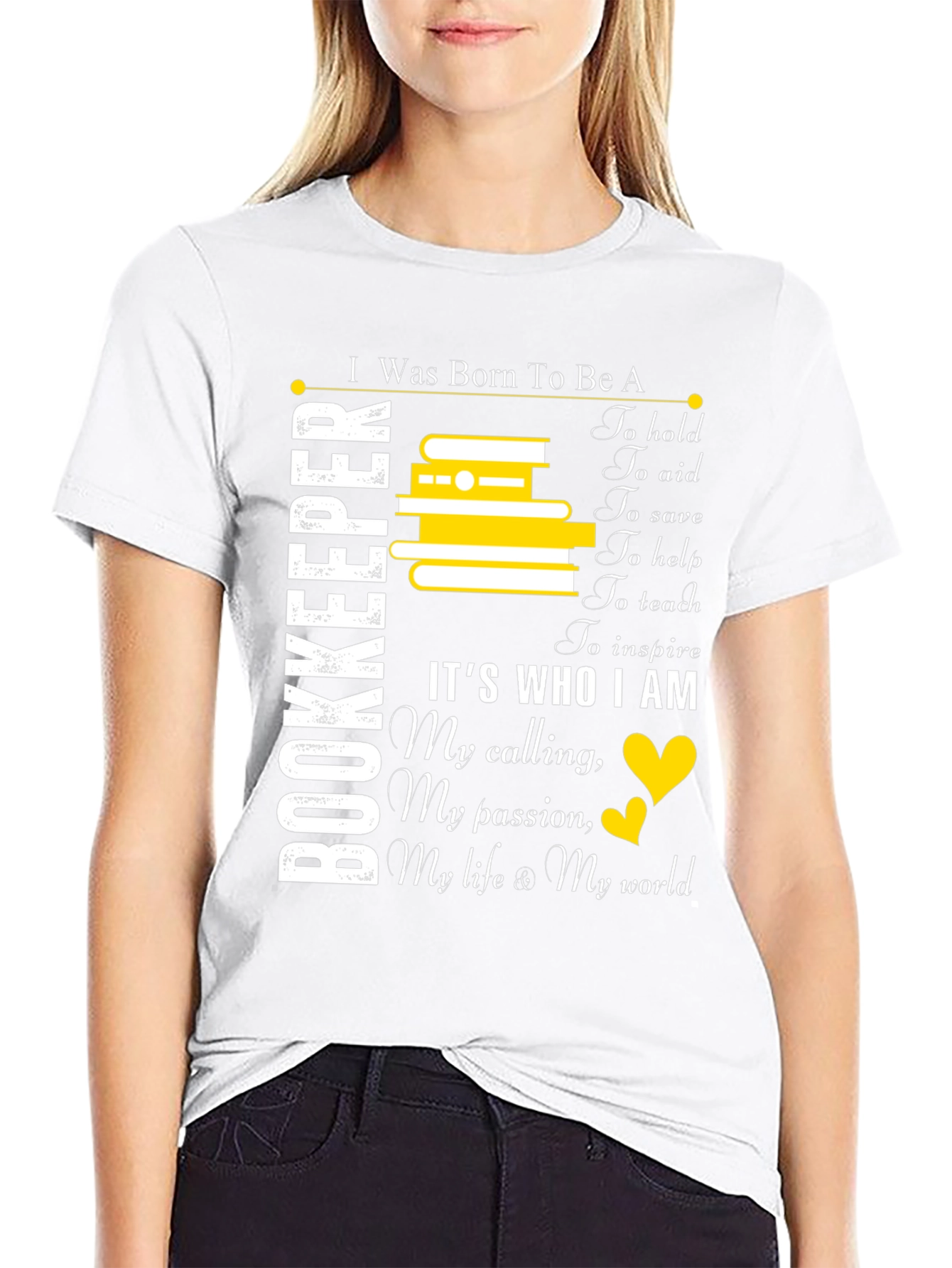 Black Bookkeeper Gift T-Shirt: Born To Be A Bookkeeper view 9