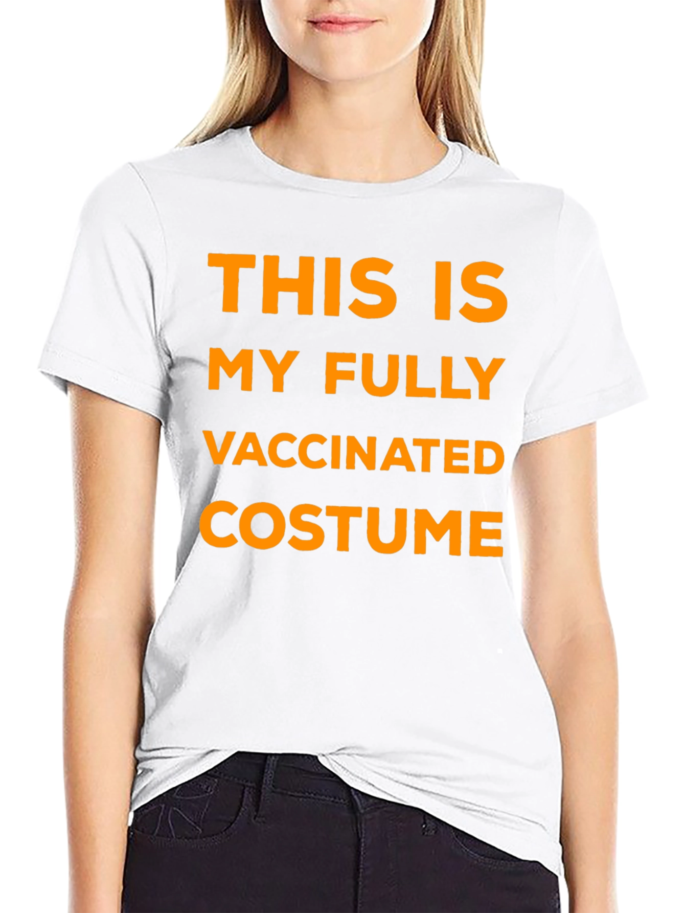 Black Fully Vaccinated Costume T-Shirt - Funny Halloween view 9