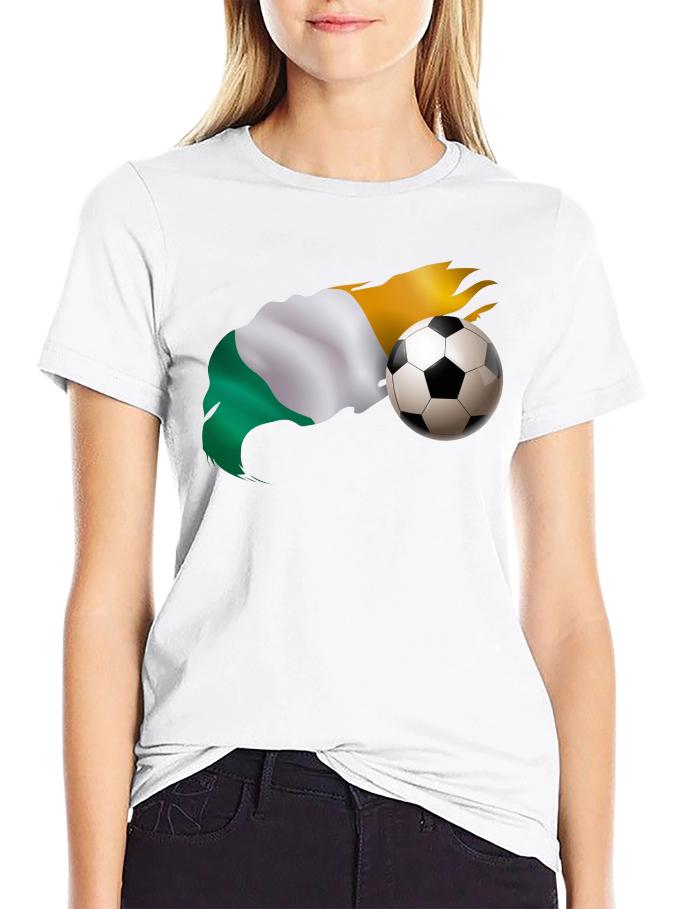 Black Soccer Flag Graphic Tee - Black T-Shirt view 9